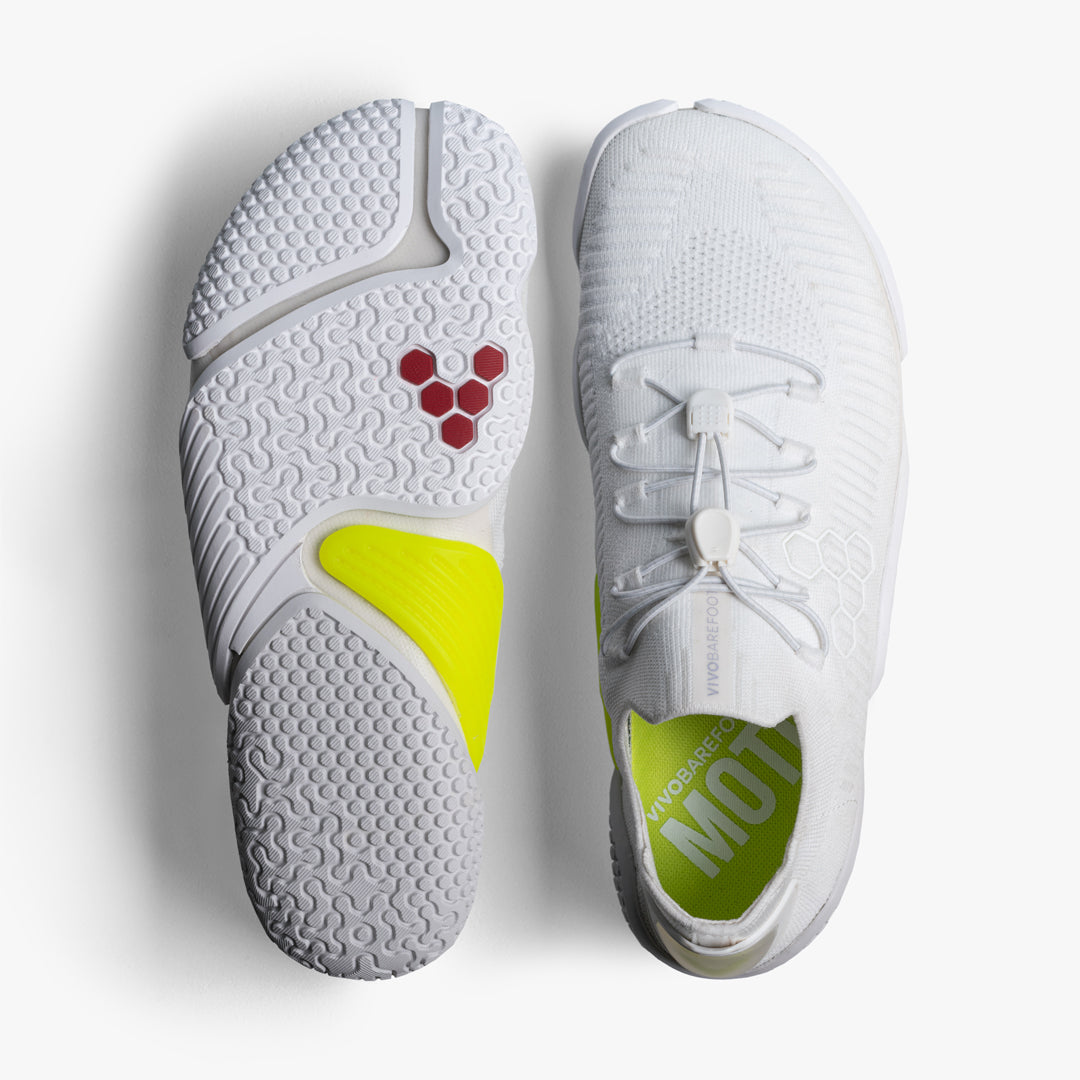 Vivobarefoot Motus Flex da uomo – Bianco brillante