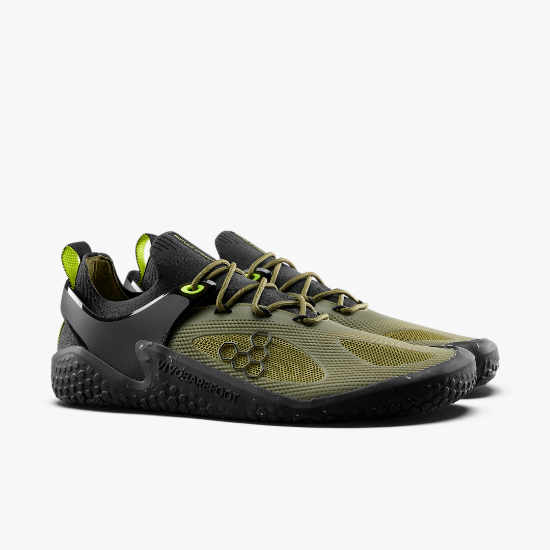 Vivobarefoot Motus Strength Mens – Forest Green/Acid Lime