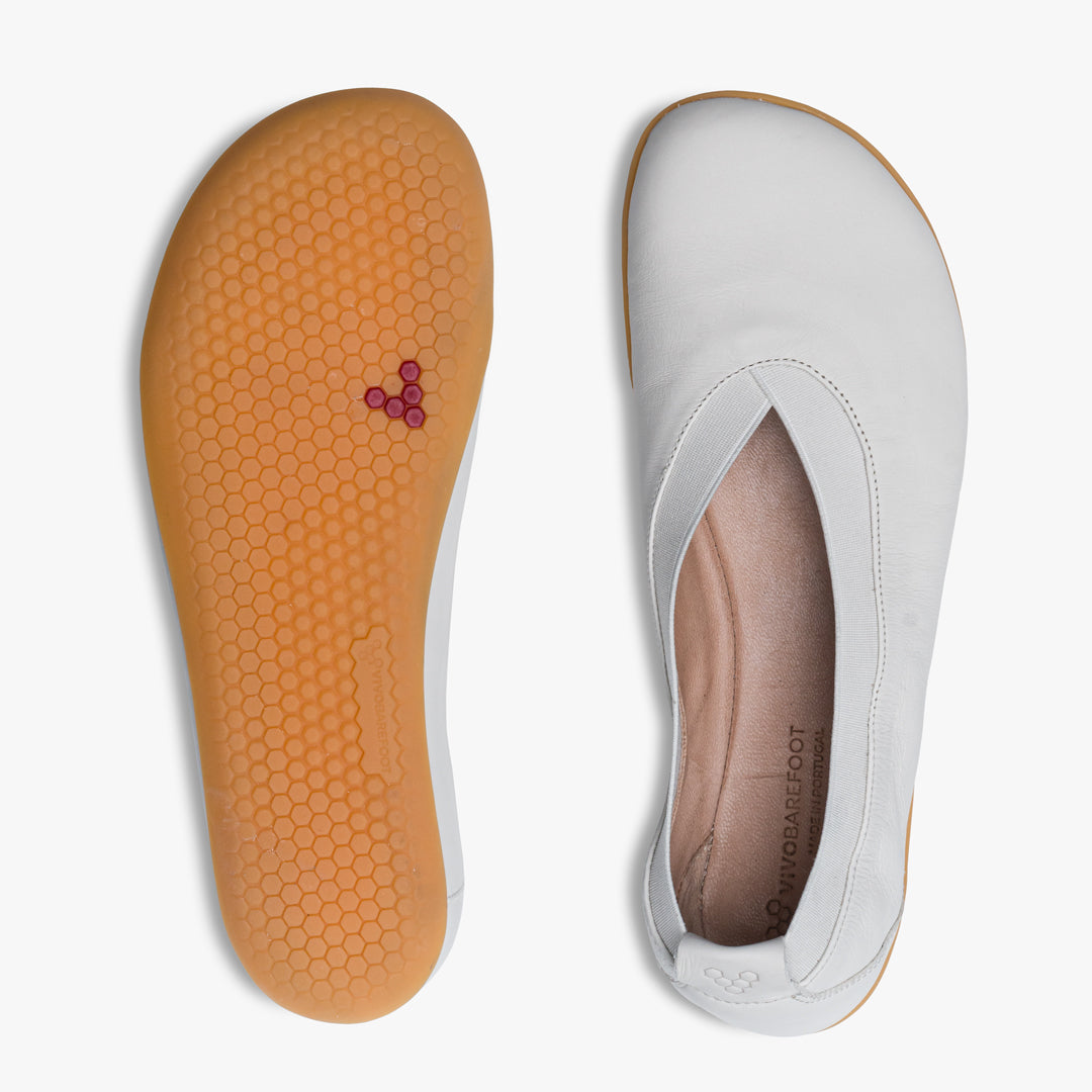 Vivobarefoot Opanka Ballerina Womens – Limestone