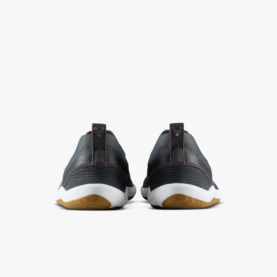 Vivobarefoot Primus Flow Knit Mens barfodssko til mænd i farven eclipse/gum, bagfra