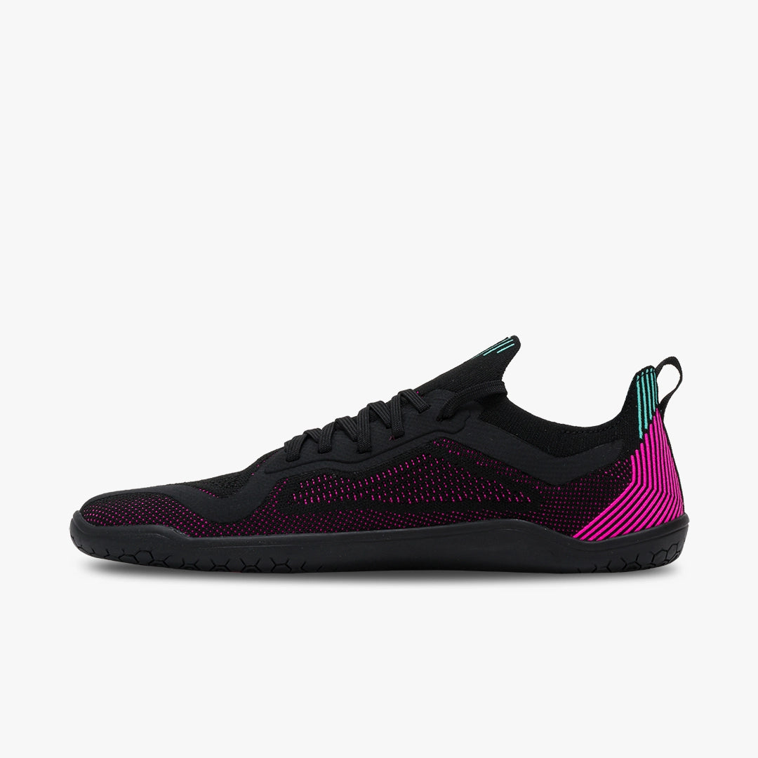 Vivobarefoot Primus Lite Knit Womens – Obsidian / Vibrant Pink