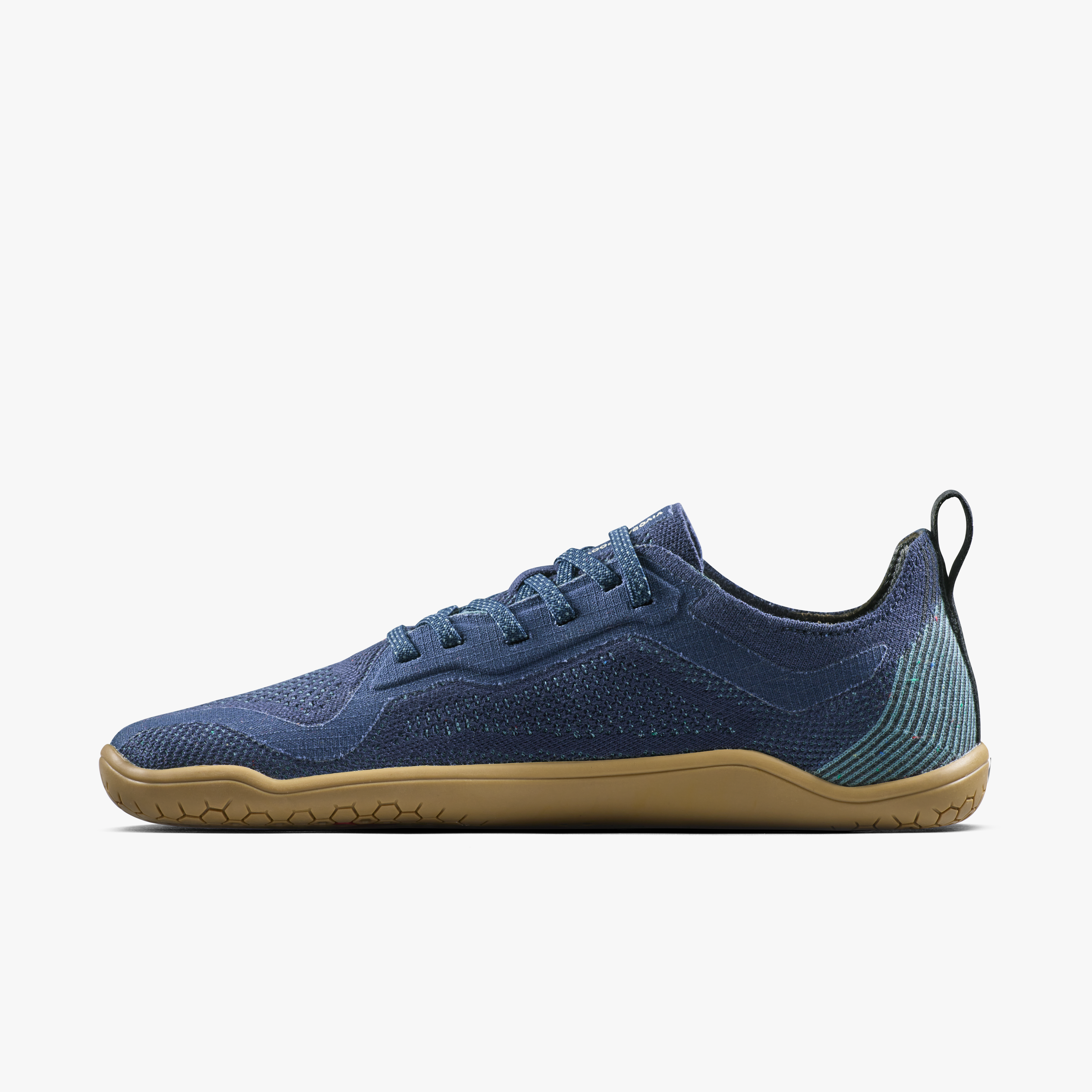 Vivobarefoot Primus Lite Knit Natural Mens barfodssko til mænd i farven deep ocean, inderside