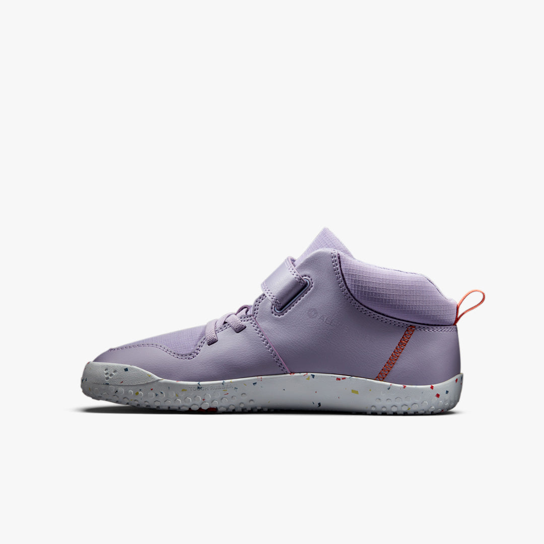 Vivobarefoot Primus Ludo Hi Juniors – Lilla