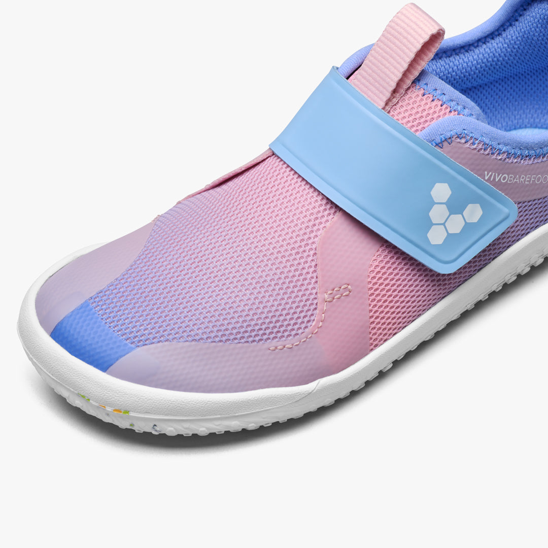 Vivobarefoot Primus Sport IV Preschool barfodssko til børn i farven unicorn, nærbillede