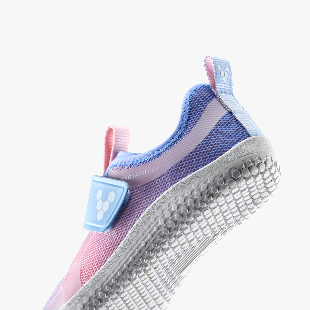 Vivobarefoot Primus Sport IV Preschool barfodssko til børn i farven unicorn, nærbillede