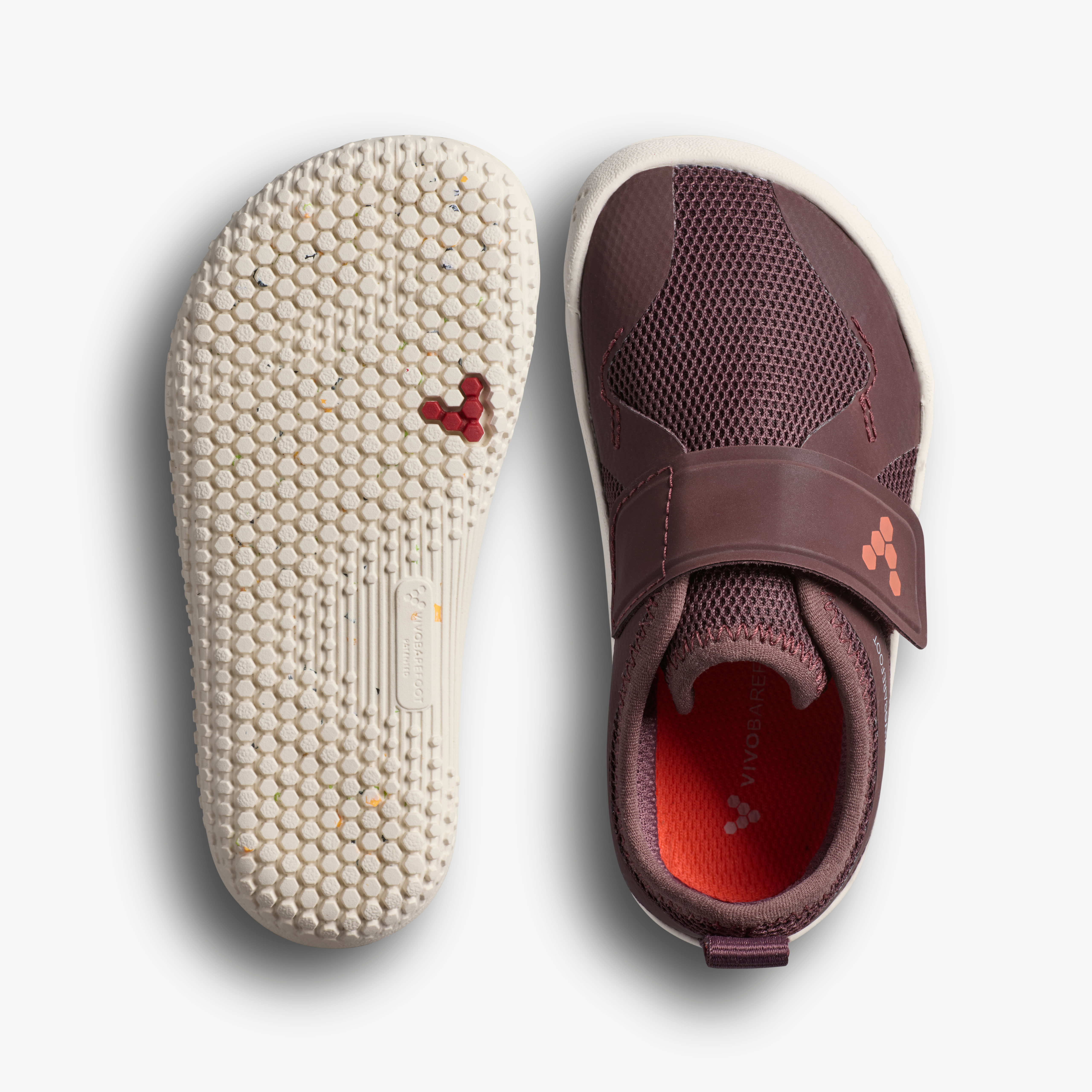 Vivobarefoot Primus Sport IV Toddlers barfodssko til børn i farven huckleberry, sål og top