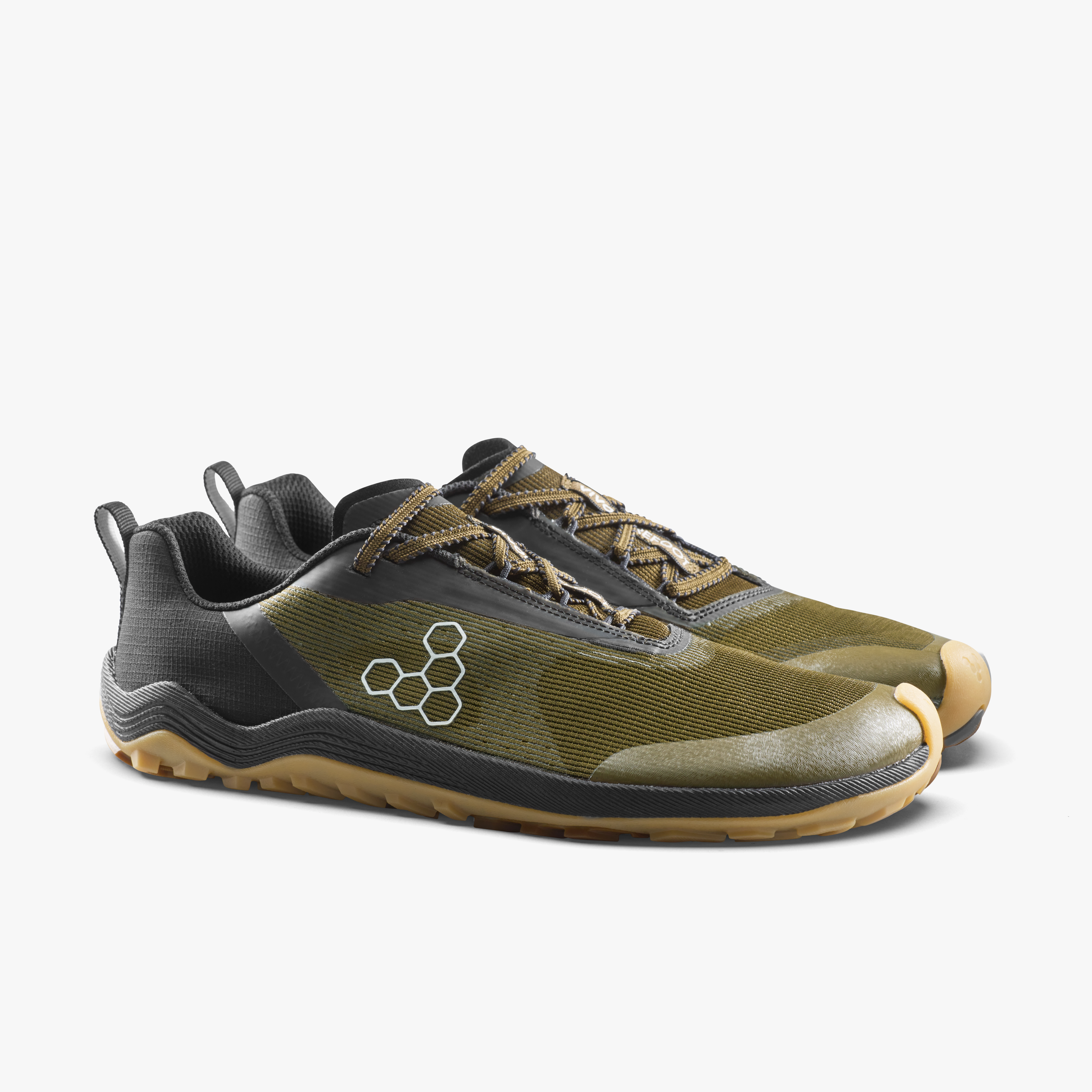 Vivobarefoot Primus Trail Flow Mens barfodssko til mænd i farven dark olive/gum, par