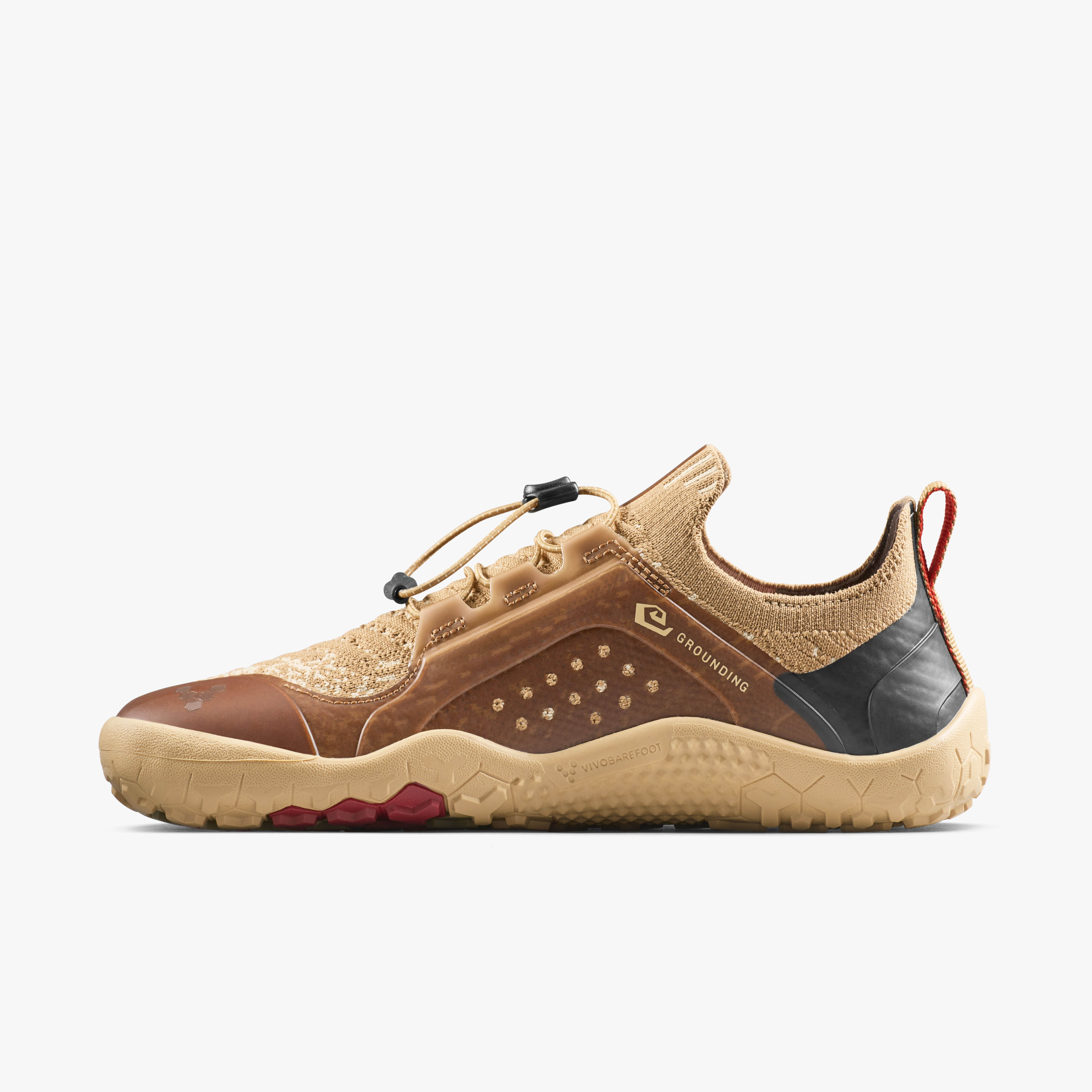 Vivobarefoot Primus Trail Knit FG Grounding Womens barfodssko til kvinder i farven wood, inderside
