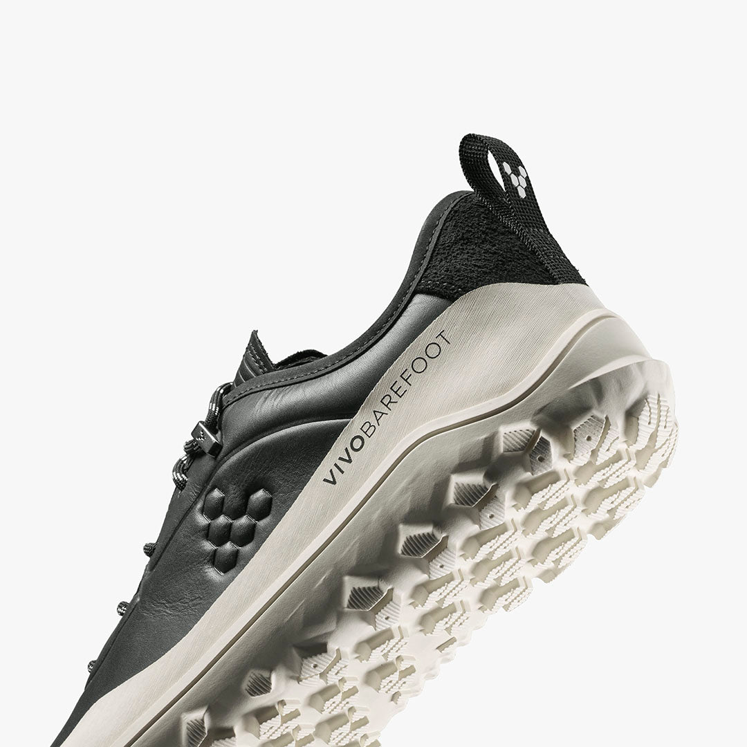 Vivobarefoot Tracker Leather AT Low Womens – Obsidian/White