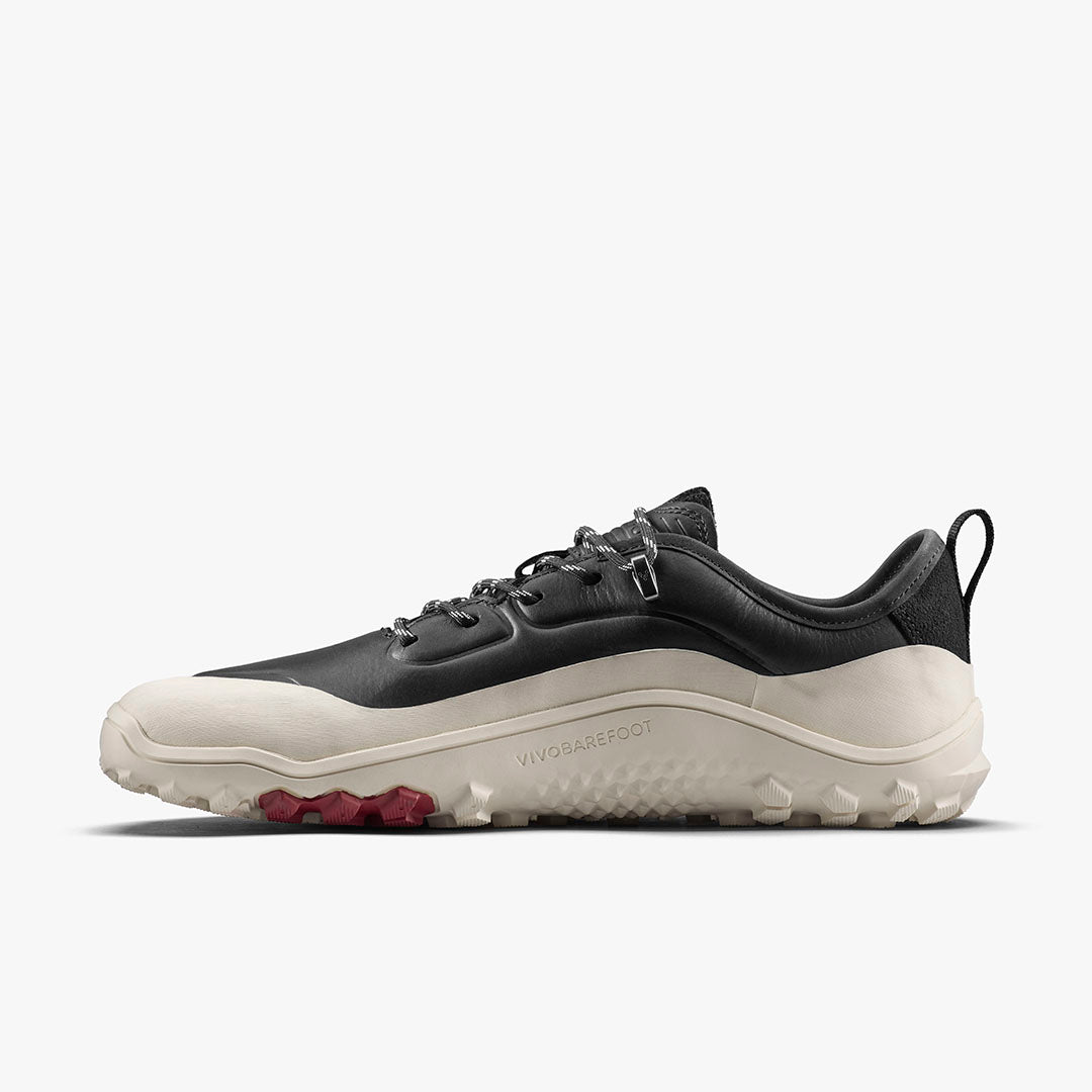 Vivobarefoot Tracker Leather AT Low Womens – Obsidian/White