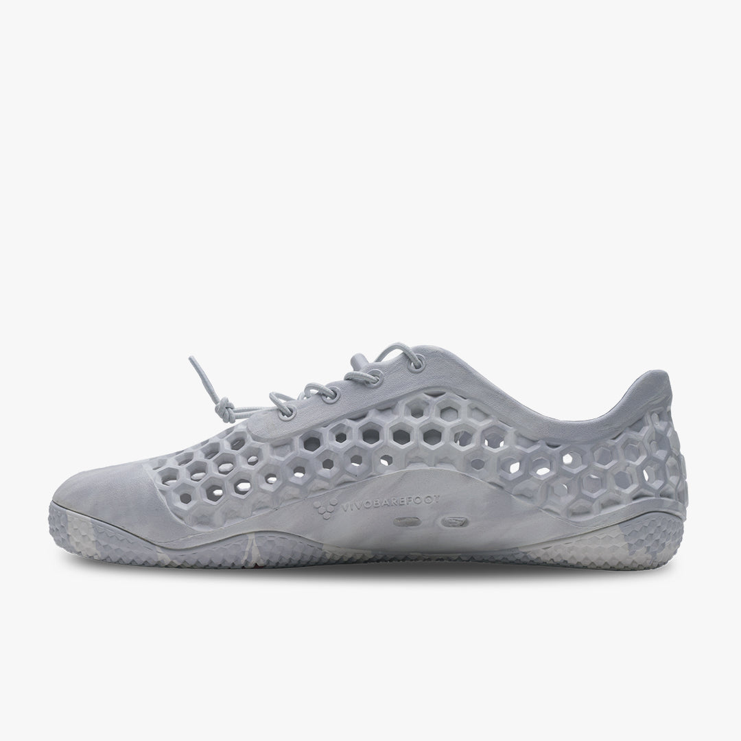 Moonstone Grey sko fra indersiden med synligt bikubemønster