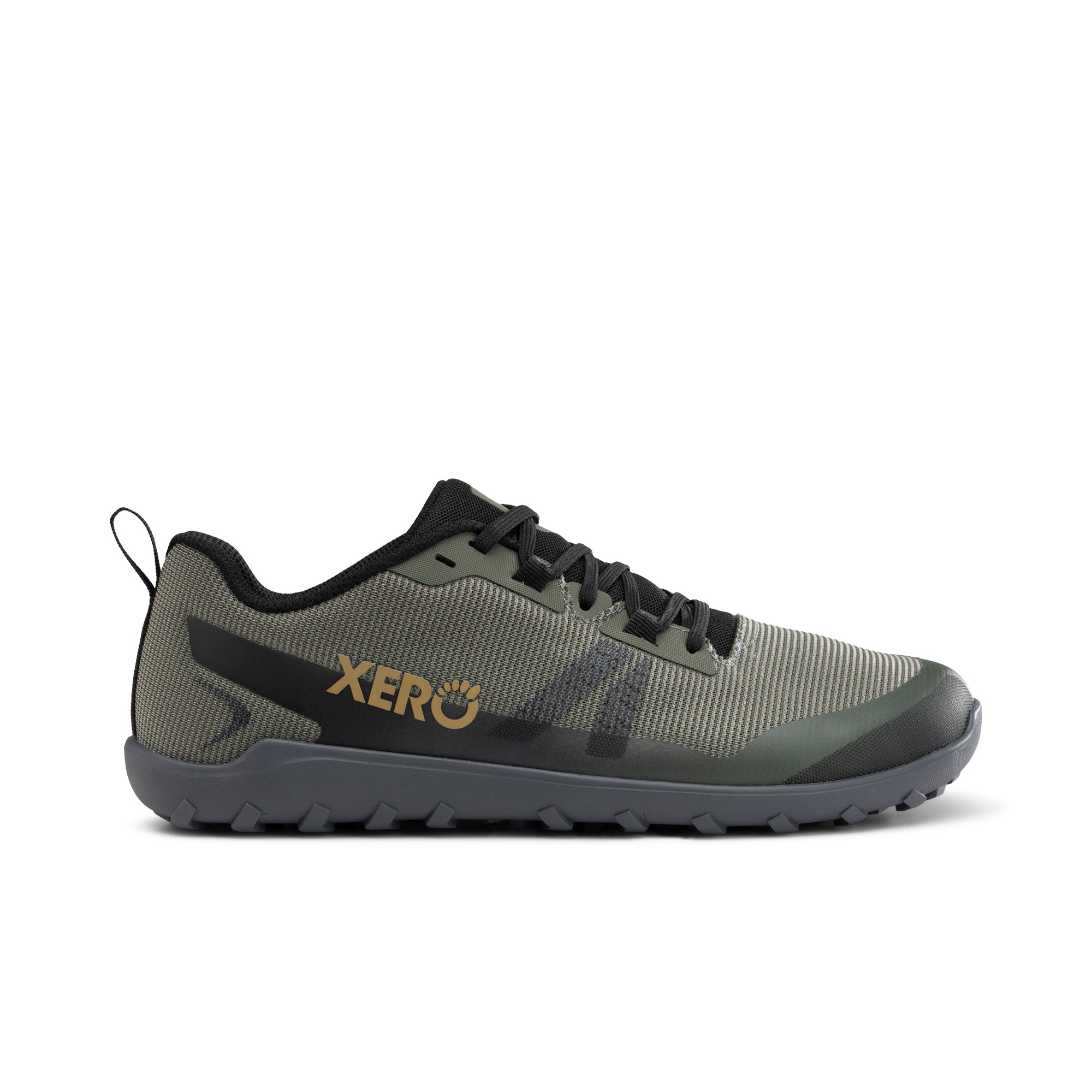 Xero Shoes Mesa Summit barfodssko til herre i farven Army Green, set fra ydersiden