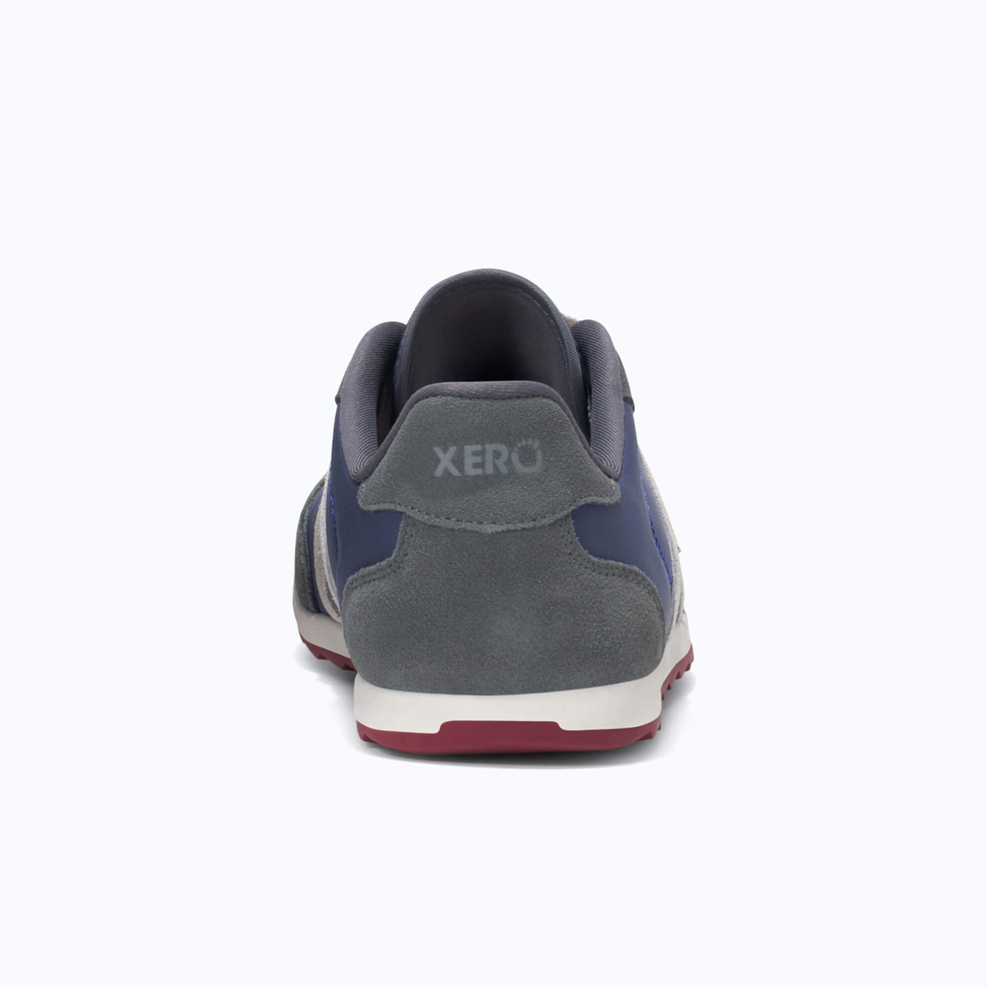 Xero Shoes Wynn Womens – Blue/Gray/Red barfodssko til kvinder i farven blue/gray/red, bagfra