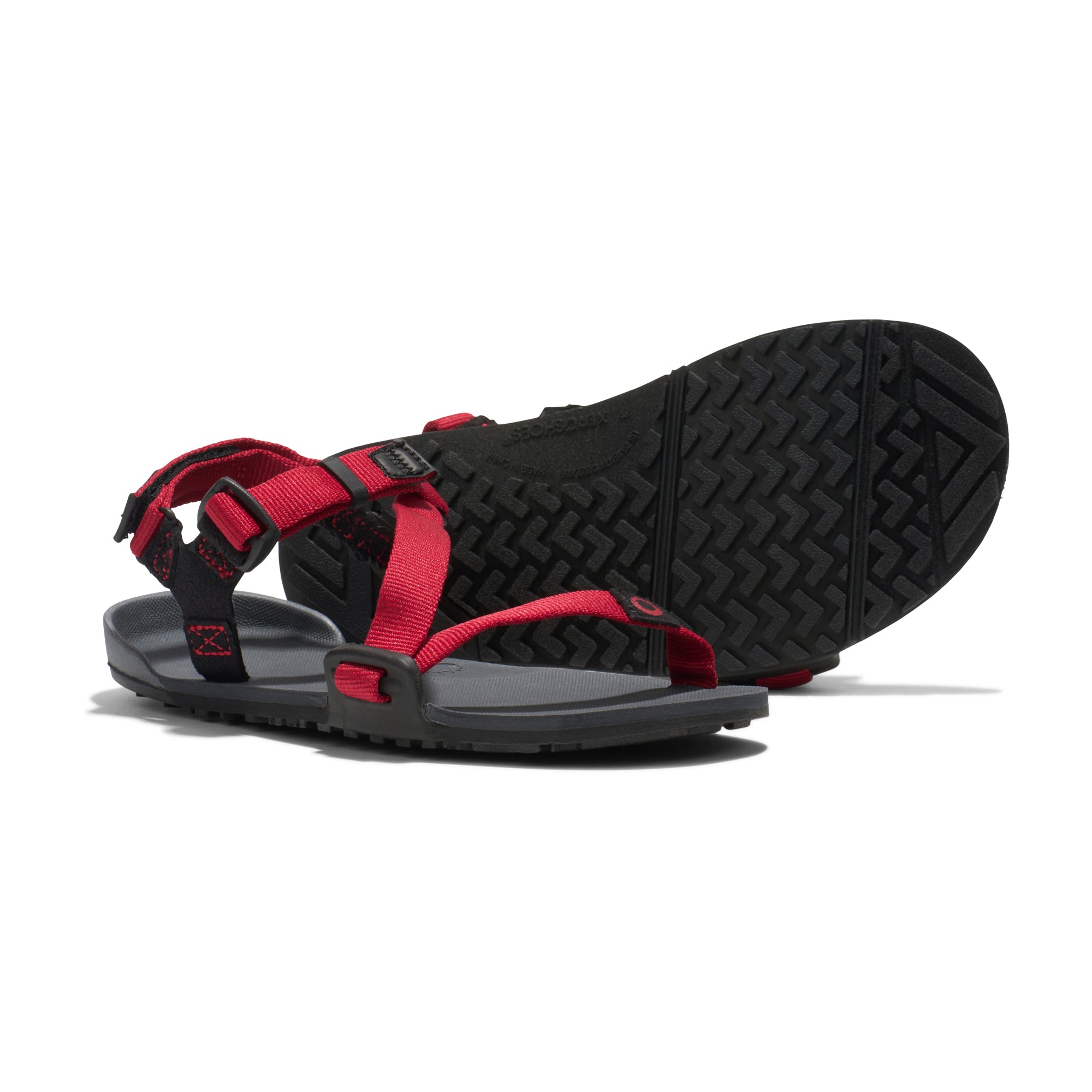 Xero Shoes Z-Trail Kids – Charcoal / Red Pepper