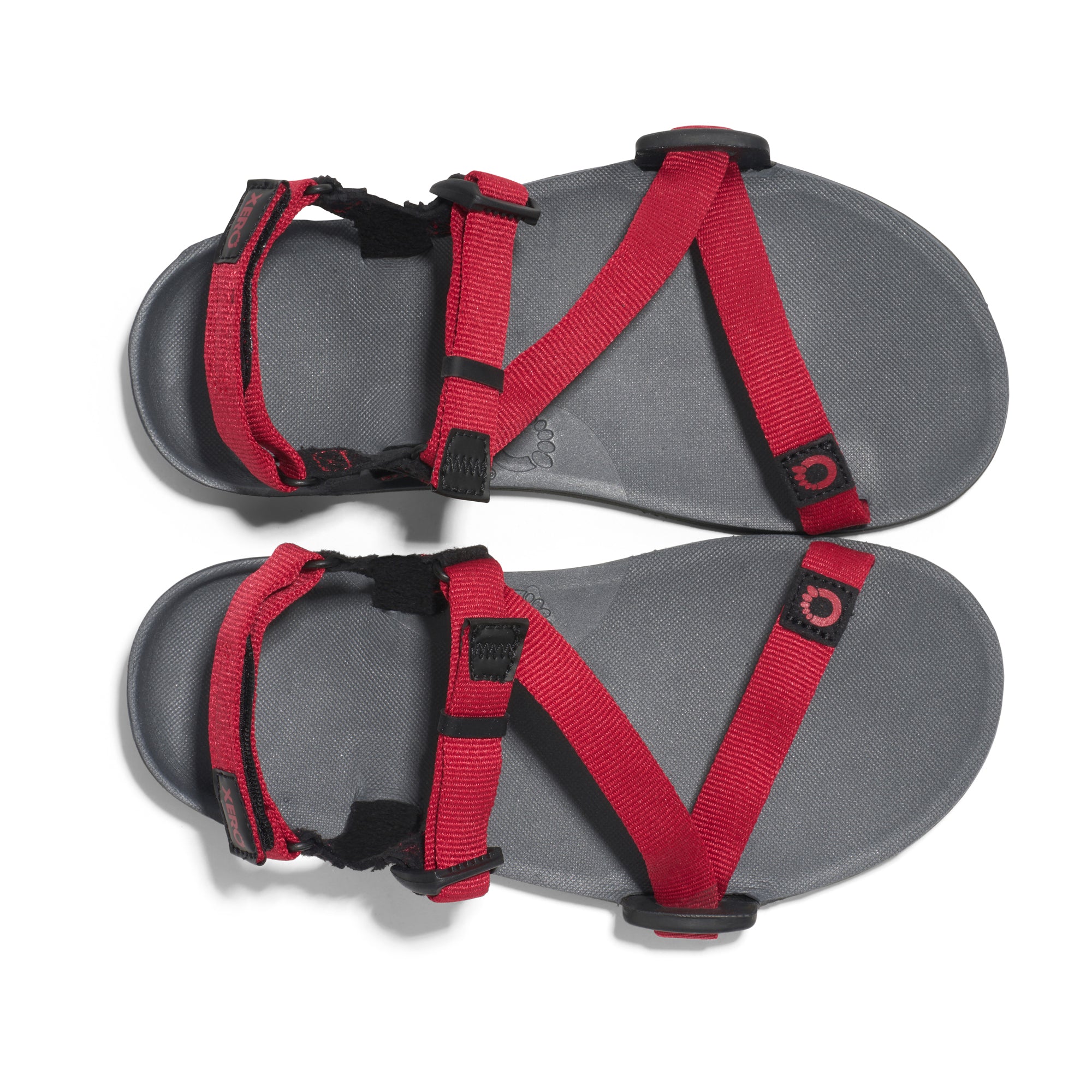 Xero Shoes Z-Trail Kids – Charcoal / Red Pepper