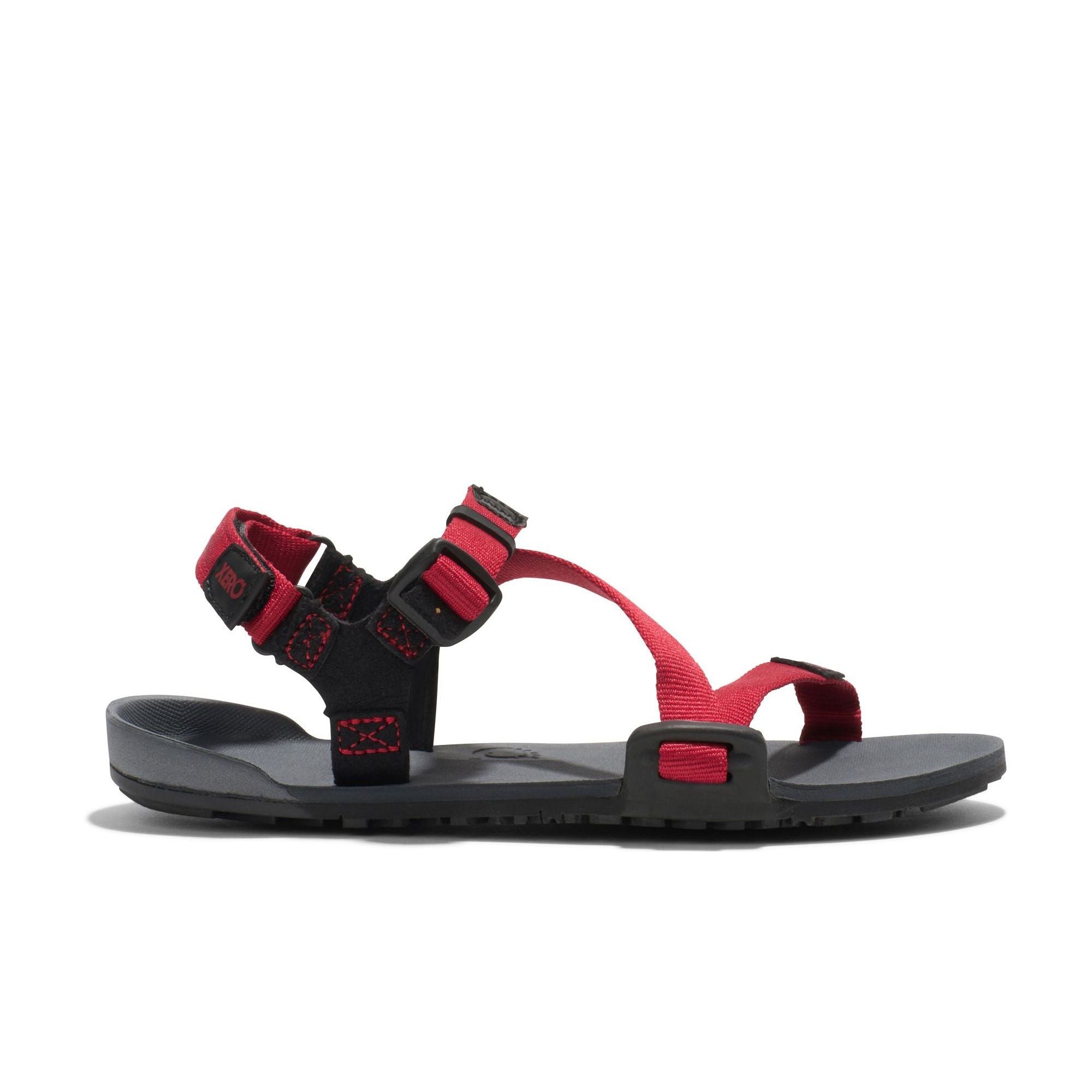Xero Shoes Z-Trail Kids – Charcoal / Red Pepper