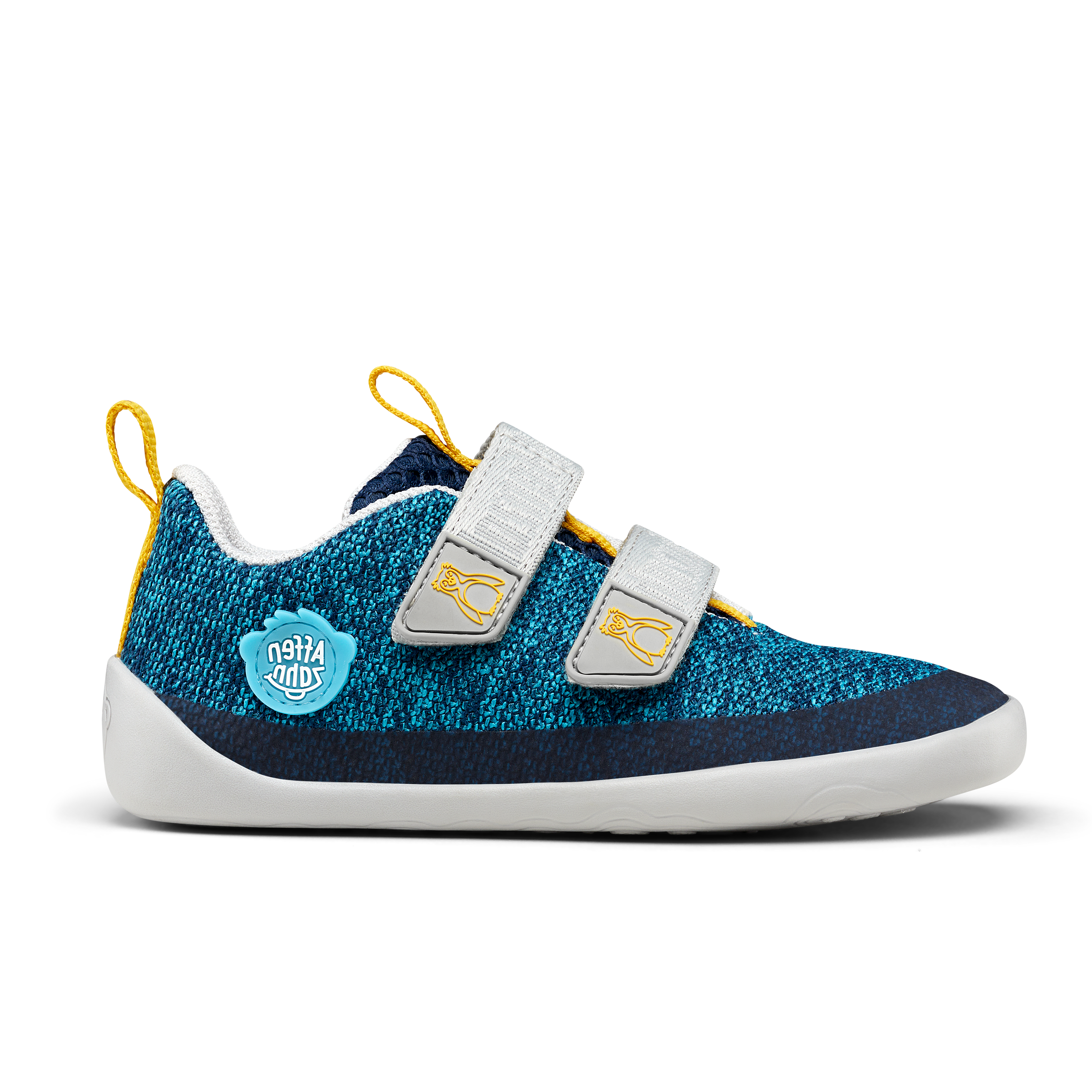 Affenzahn Knit Happy barfods sneakers til børn i farven penguin, yderside