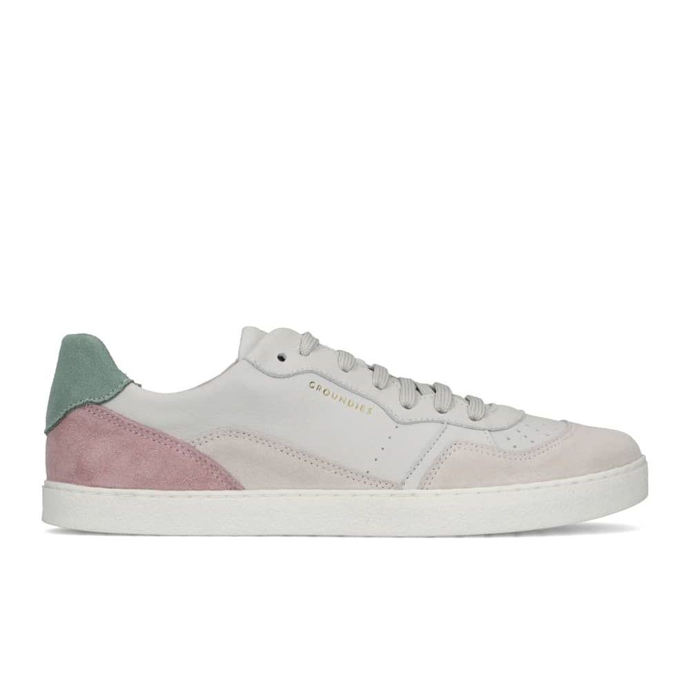 Groundies Nova Women barfods sneakers til kvinder i farven beige/pink, yderside