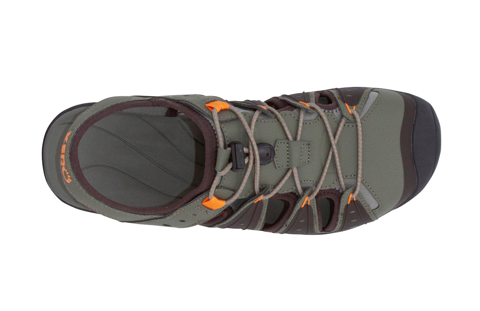 Mærkbare Colorado Mens barfods sandaler til mænd i farven olive, top