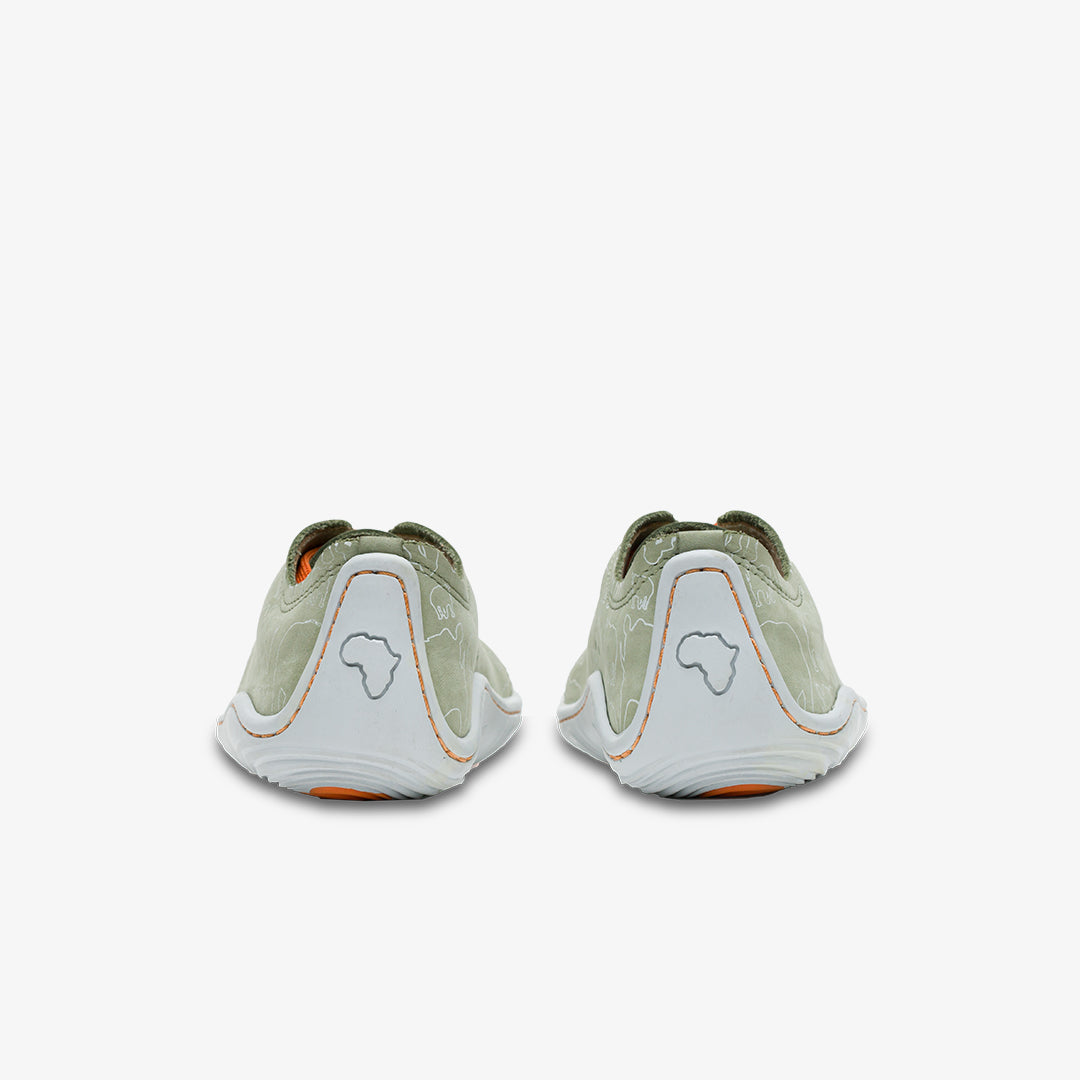Vivobarefoot Addis Kids barfods sneakers til børn i farven lewa sage, bagfra