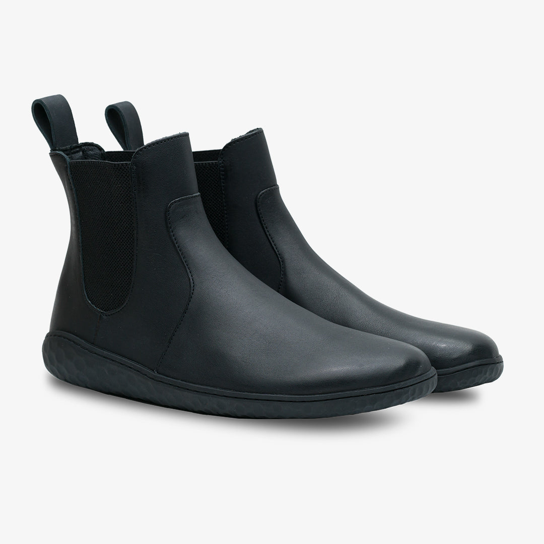 Vivobarefoot Geo Chelsea Womens barfods chelsea boots til kvinder i farven obsidian, par