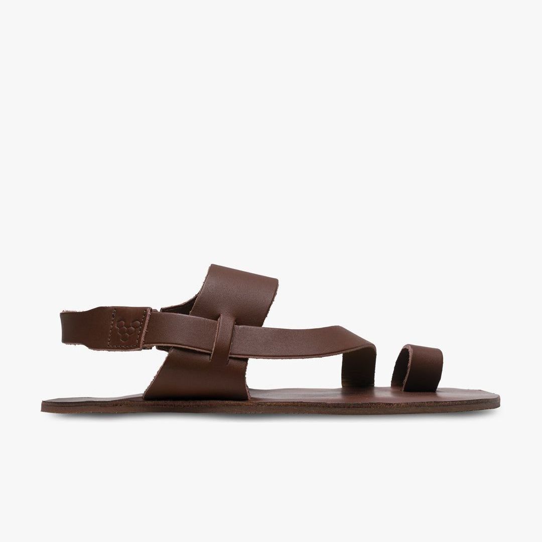 Vivobarefoot Opanka Sandal Womens barfods tåløkke krydsrem sandal til kvinder i farven tan, yderside