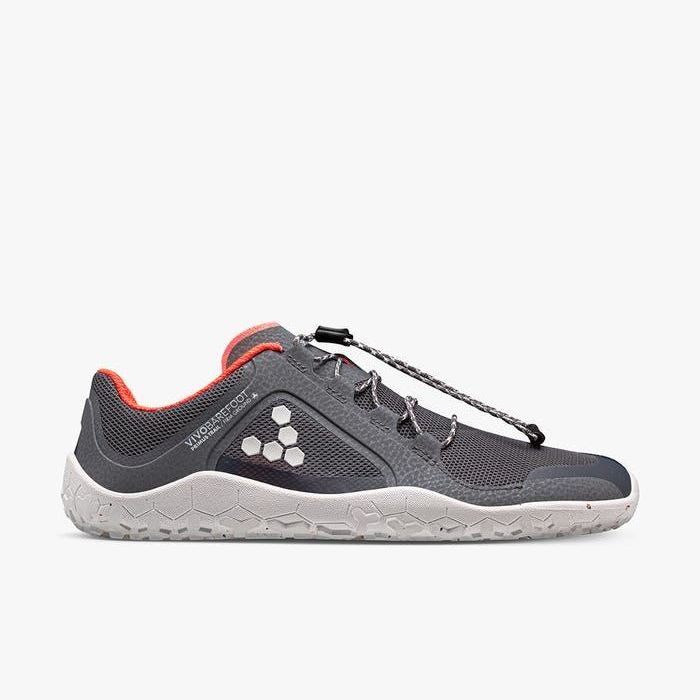 Vivobarefoot Primus Trail II FG Womens barfods trailsko til kvinder i farven graphite grey, yderside