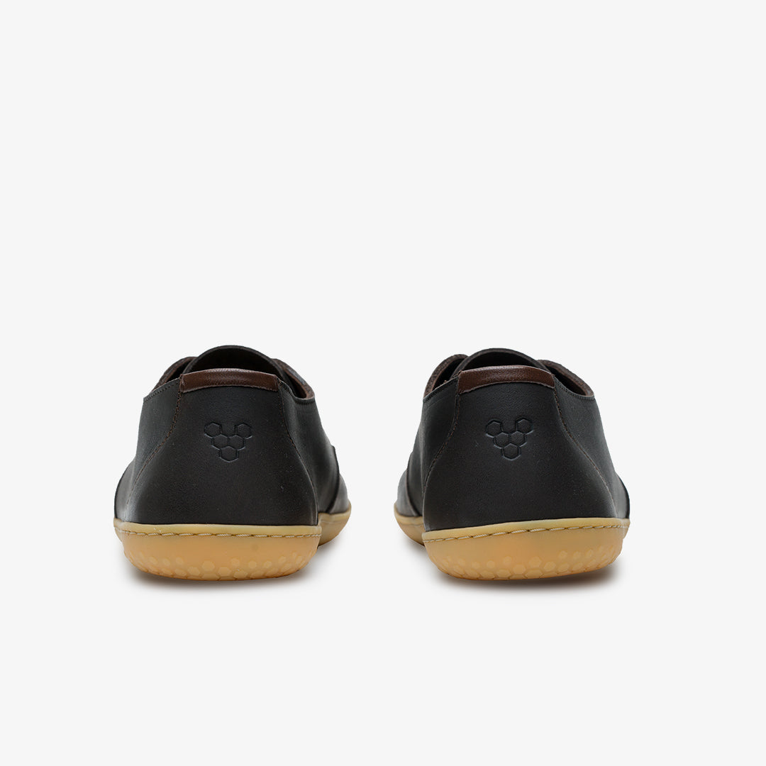 Vivobarefoot Ra III Mens barfods klassisk oxford business sko til mænd i farven brown leather, bagfra