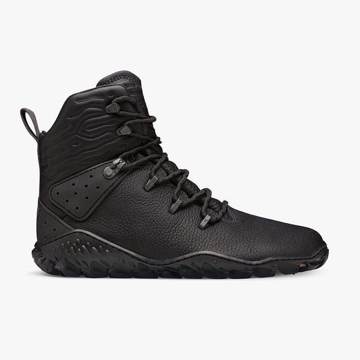 Vivobarefoot Tracker Forest ESC Mens barfods outdoor støvler til mænd i farven obsidian, yderside