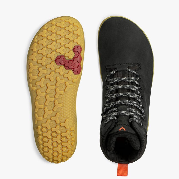 Vivobarefoot Tracker II FG Womens barfods støvler til kvinder i farven obsidian, top