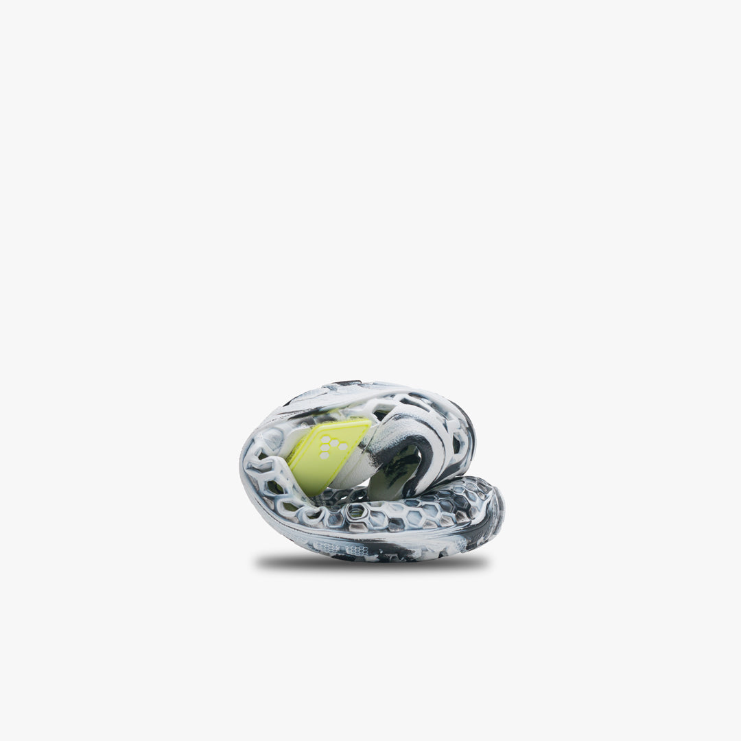 Vivobarefoot Ultra Bloom Juniors barfods vandsko til teenager i farven obsidian-white, rullet