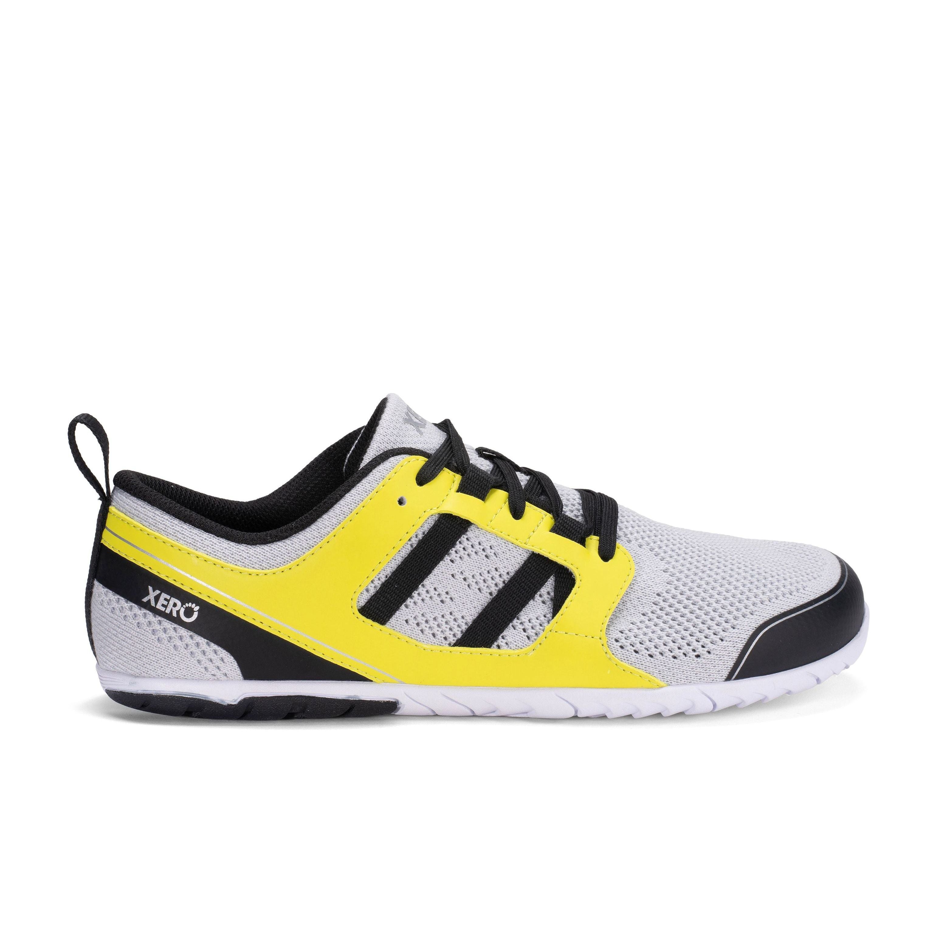 Xero Shoes Zelen Mens barfods sneaker træningssko til mænd i farven gray / sulphur, yderside