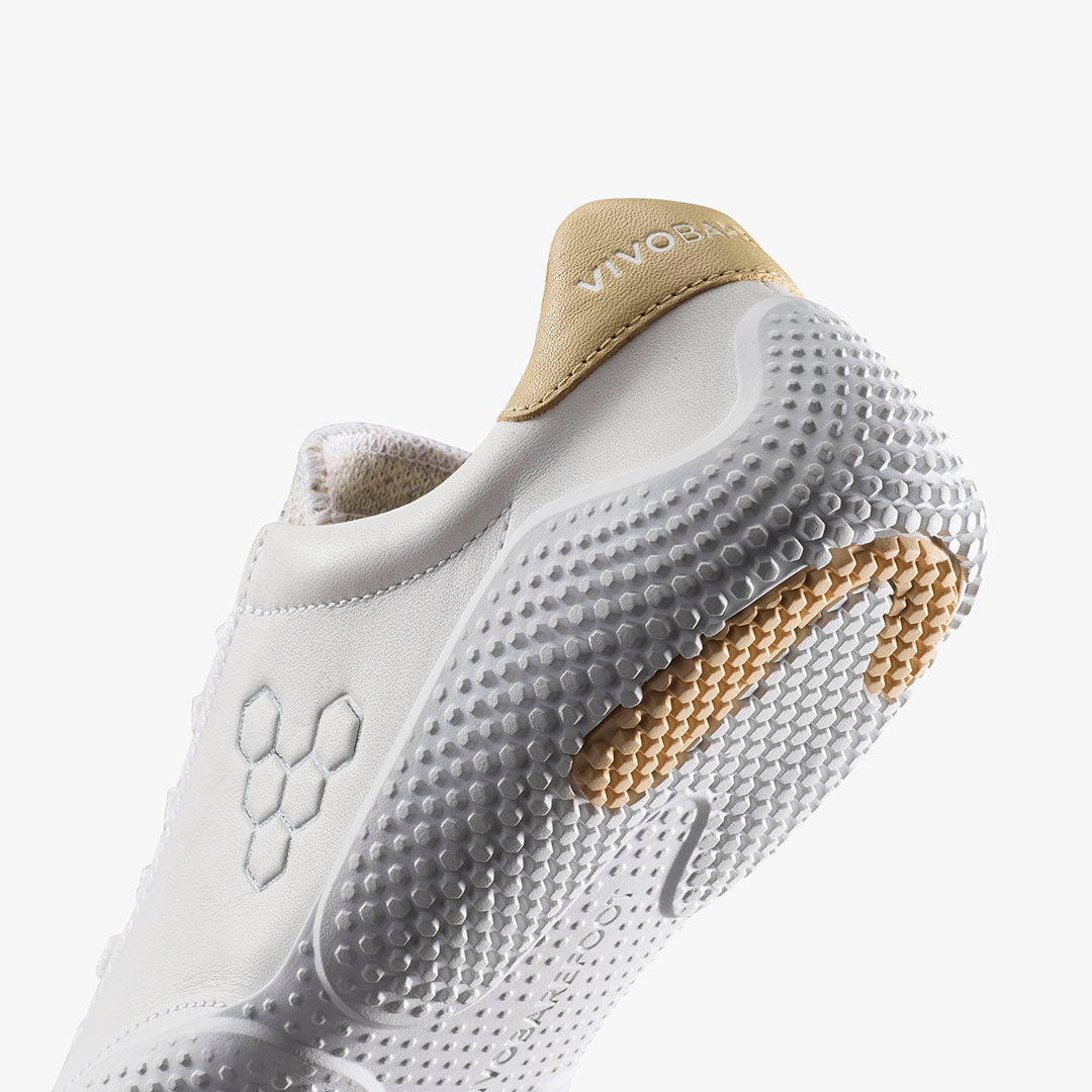 Vivobarefoot Motus Studio Sneaker Leather Womens – Bright White