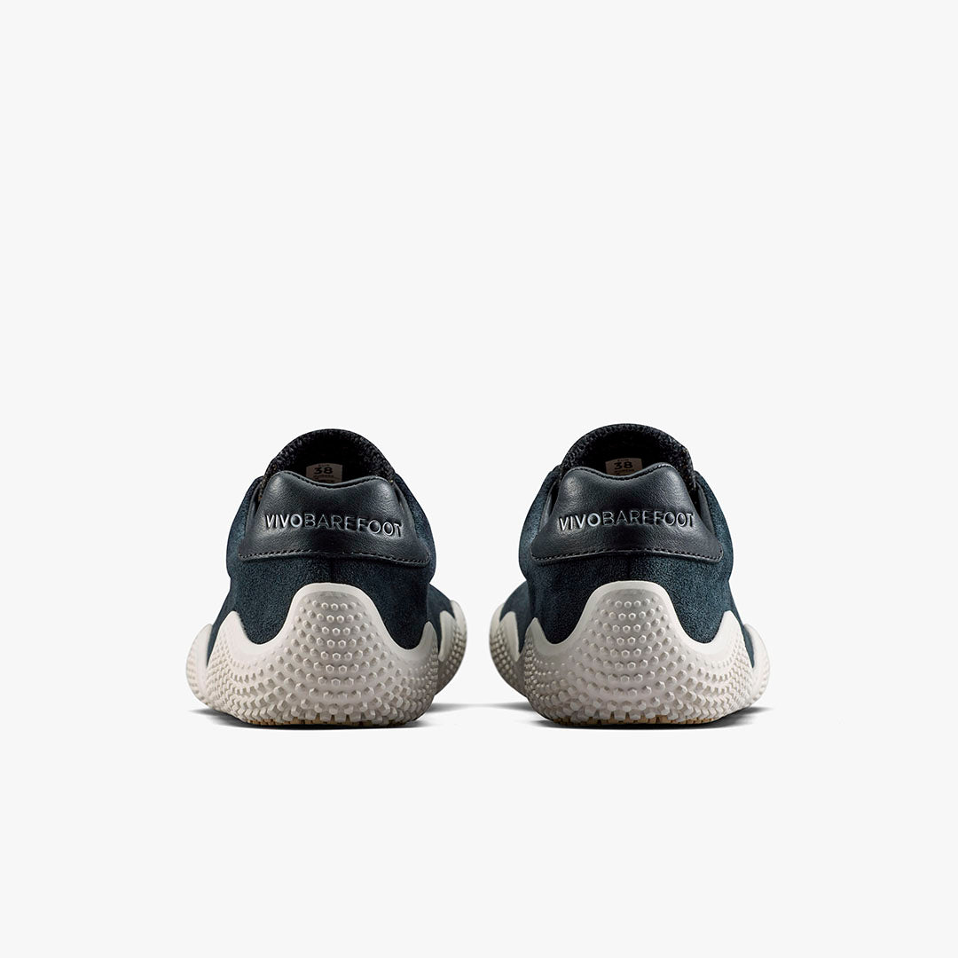 Vivobarefoot Motus Studio Sneaker Leather Womens – Obsidian/White