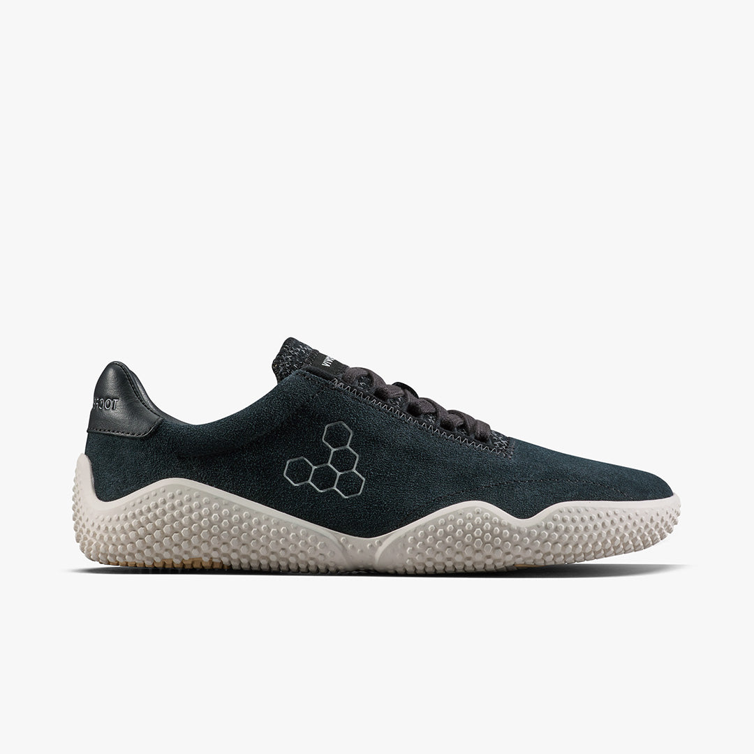Vivobarefoot Motus Studio Sneaker Leather Womens – Obsidian/White