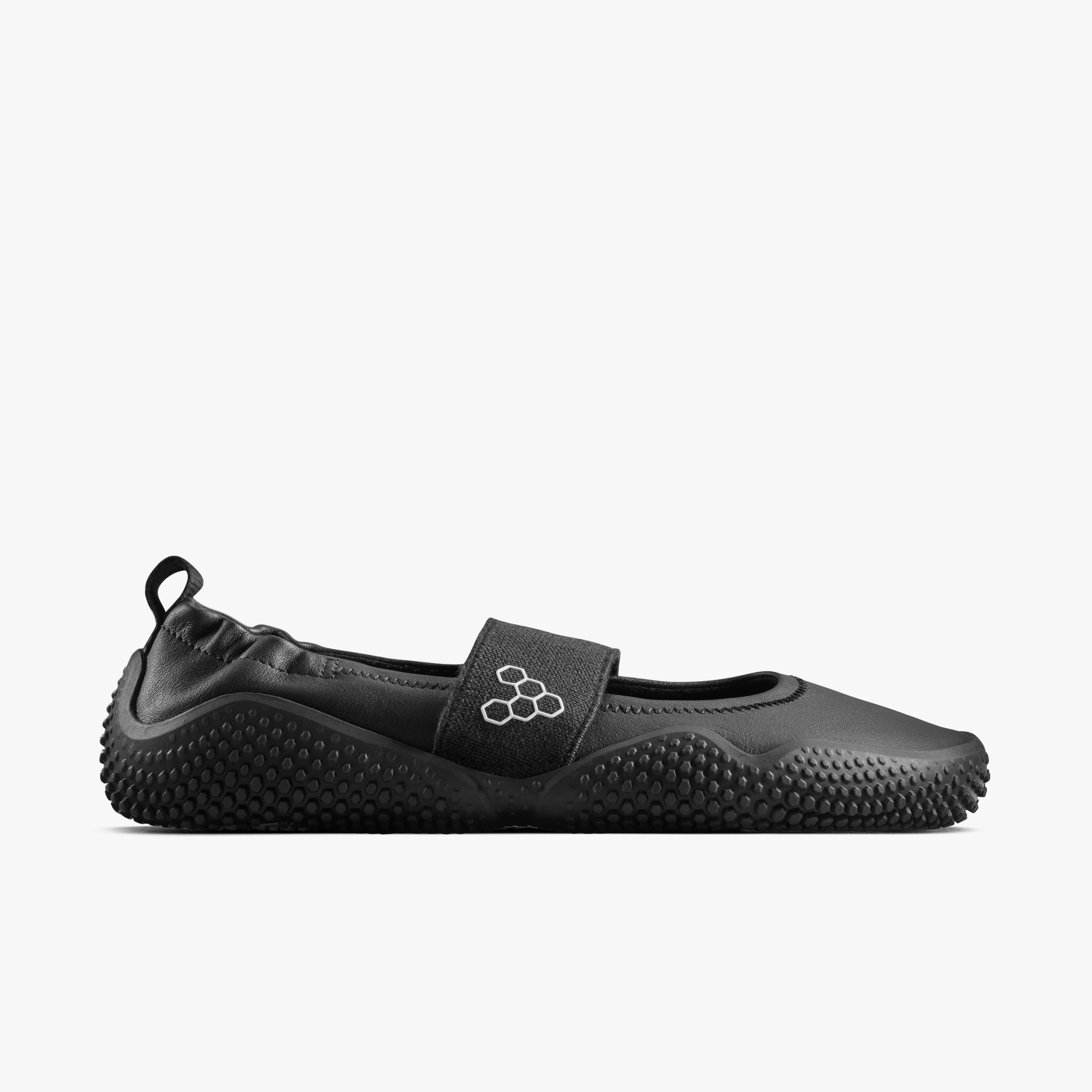 Vivobarefoot Motus Studio Ballet Womens barfodsballerina til kvinder i farven Eclipse, set fra siden