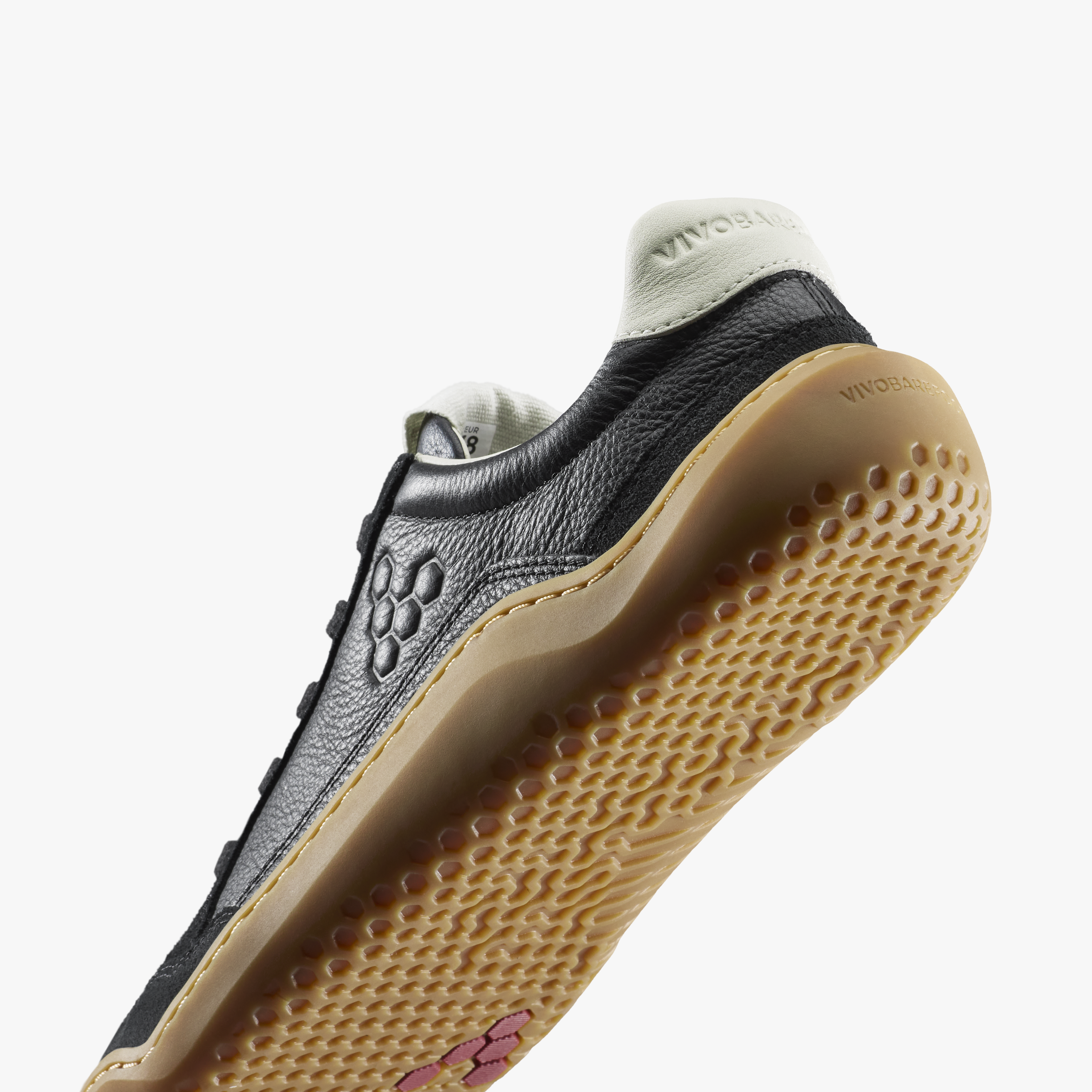 Vivobarefoot Gobi III Sneaker Leather Womens – Obsidian – Closeup2