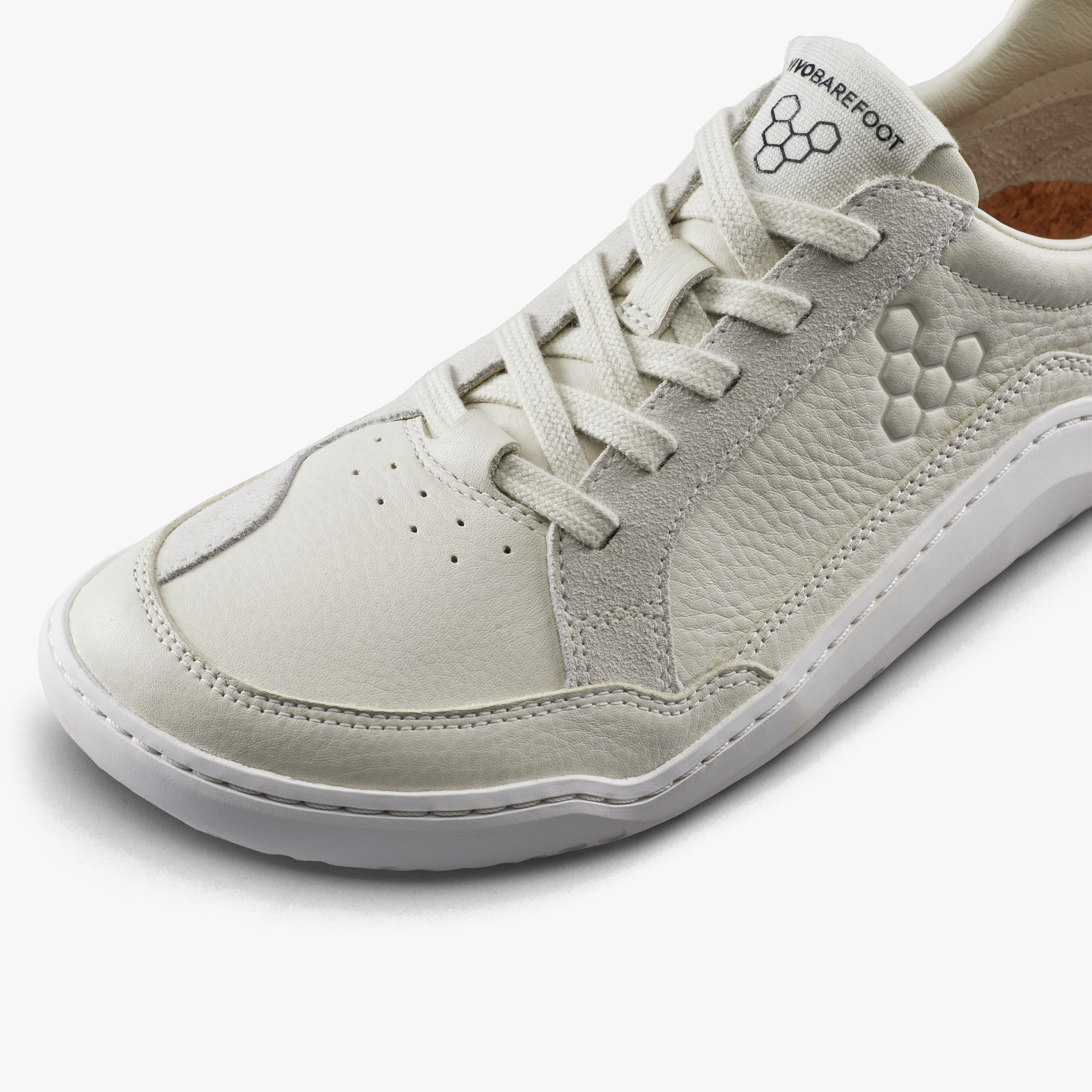 Vivobarefoot Gobi III Sneaker Leather Womens – Limestone – Closeup1