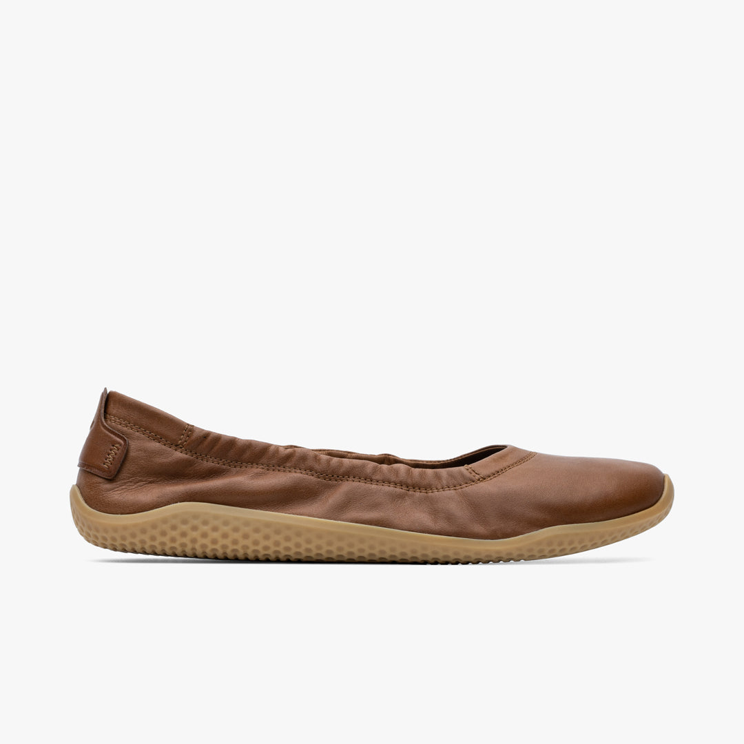 Vivobarefoot Asana Yin Ballerina Leather Womens – Tan 