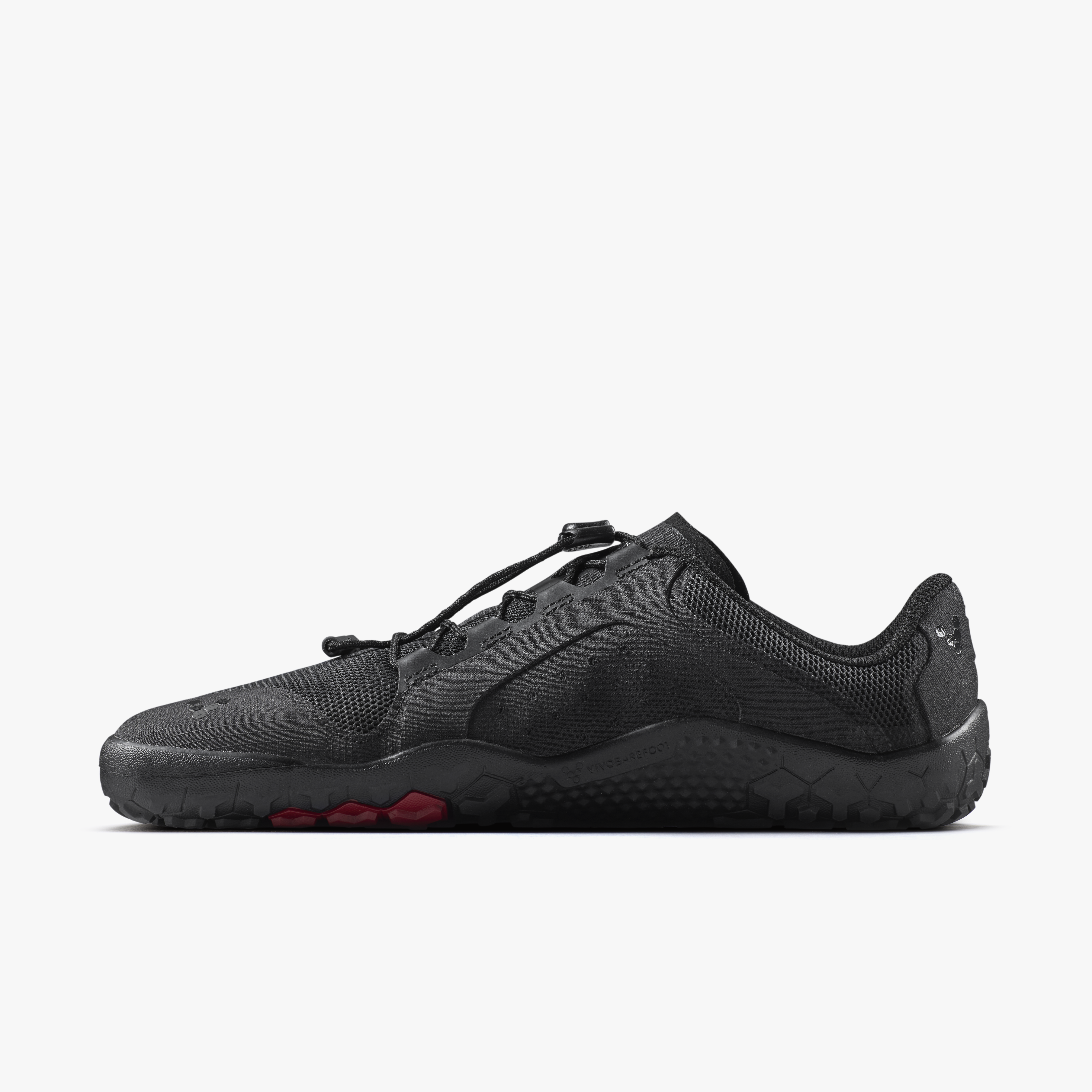 Vivobarefoot Primus Trail FG 3.5 Womens Obsidian, set indefra