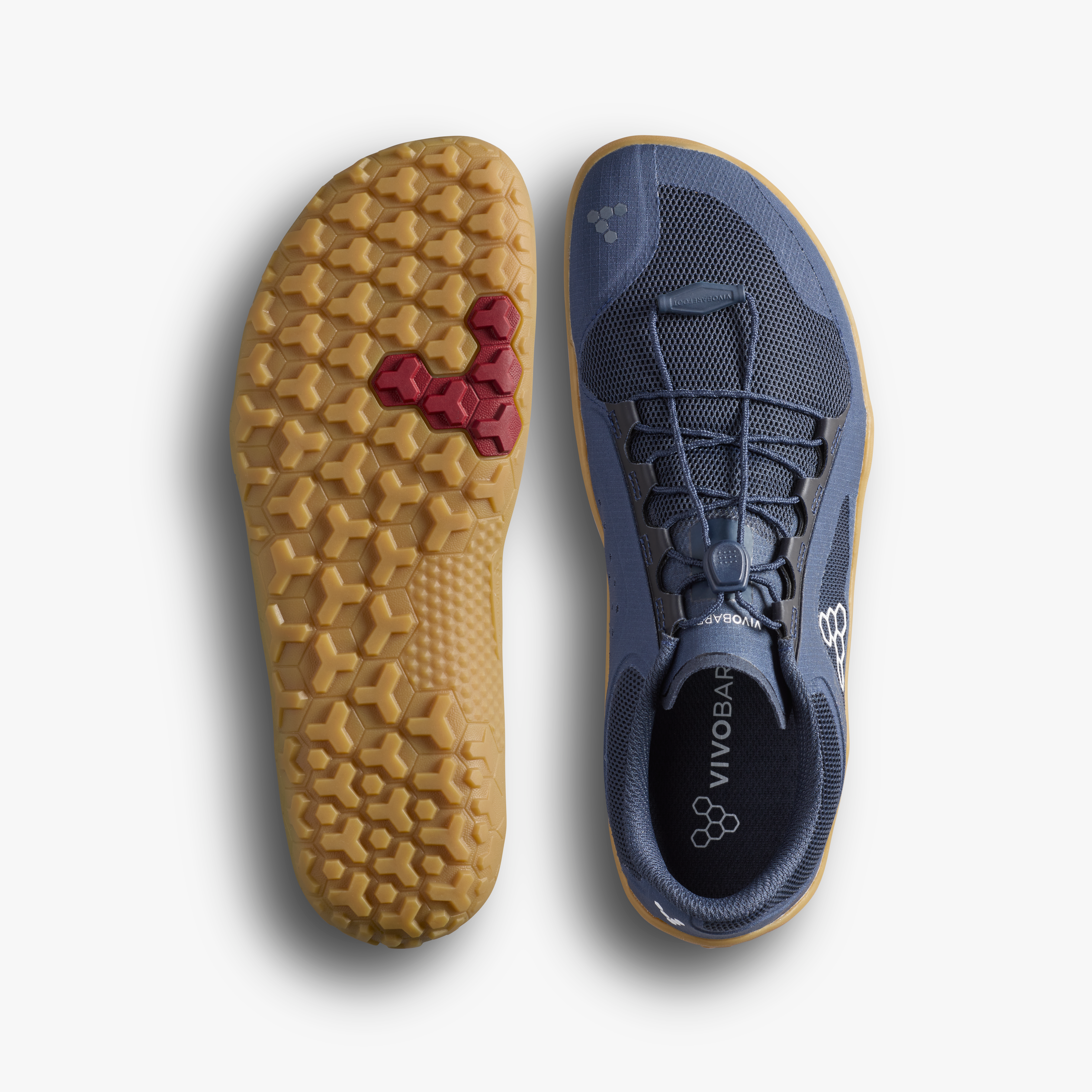 Vivobarefoot Primus Trail FG 3.5 Womens Insignia Blue/Gum, sål og overdel
