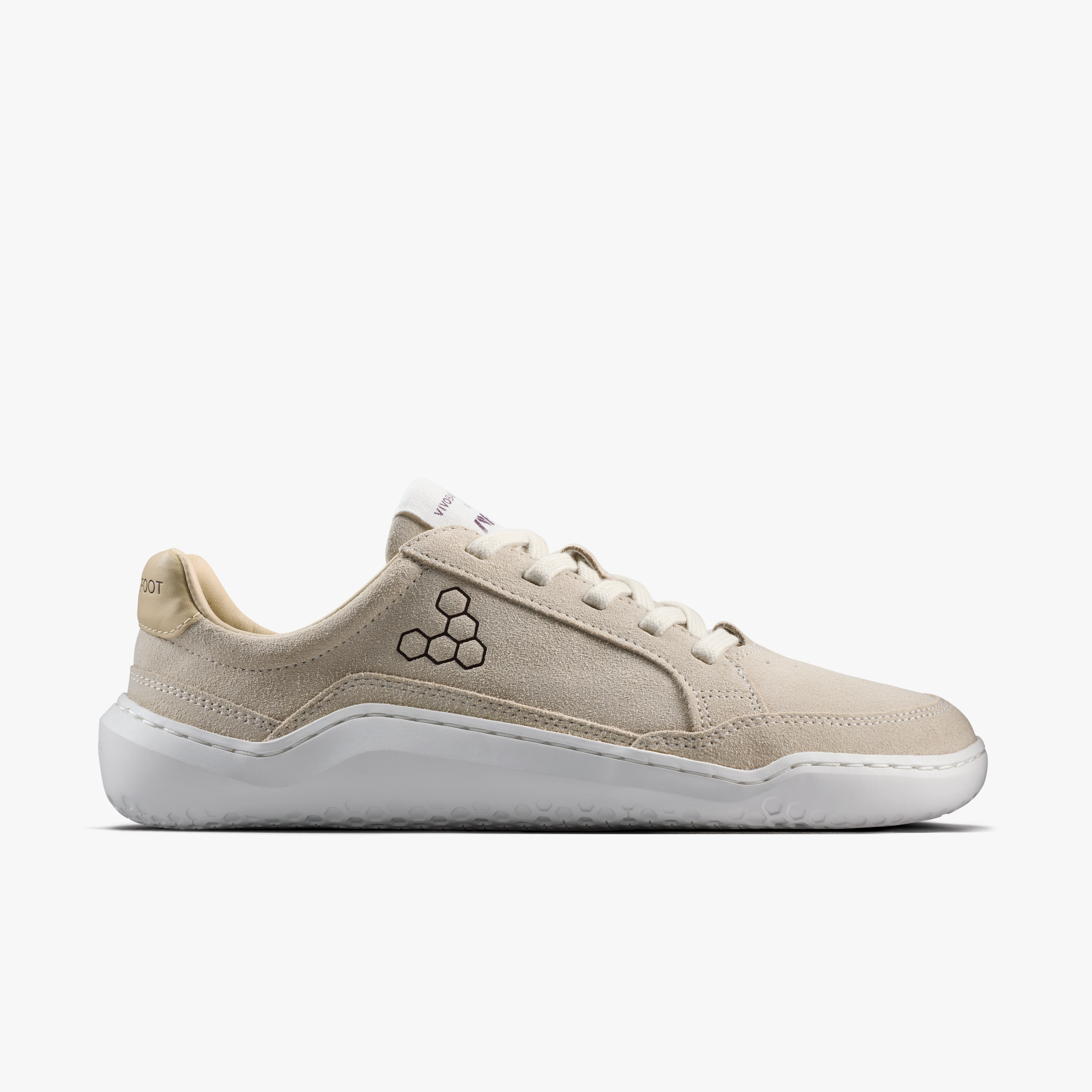 Vivobarefoot Gobi II Sneaker Premium Leather Womens Sand/Fig, set fra siden