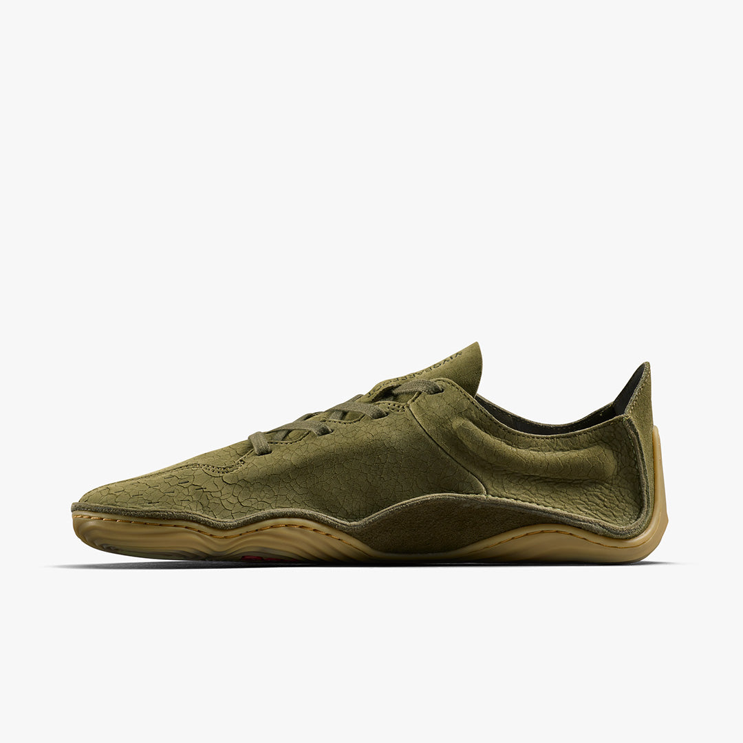 Vivobarefoot Sensus Mens – Dark Olive Cracked Leather