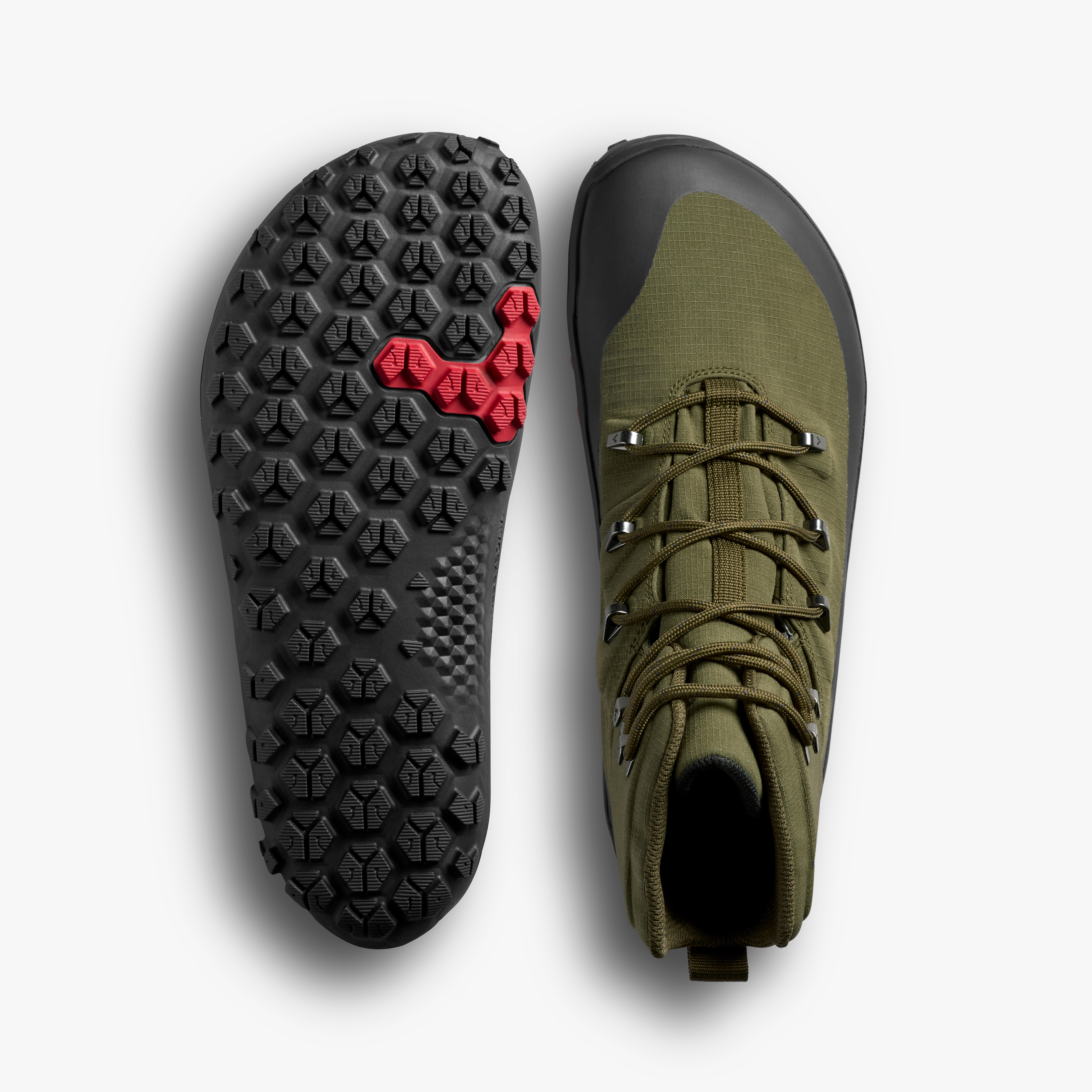 Vivobarefoot Tracker Textile AT II Mens Dark Olive, sål og overdel
