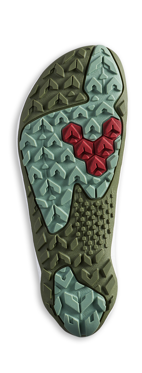 Vivobarefoot Primus Trail Flow Mid II Mens – Glacial Green – Outsole