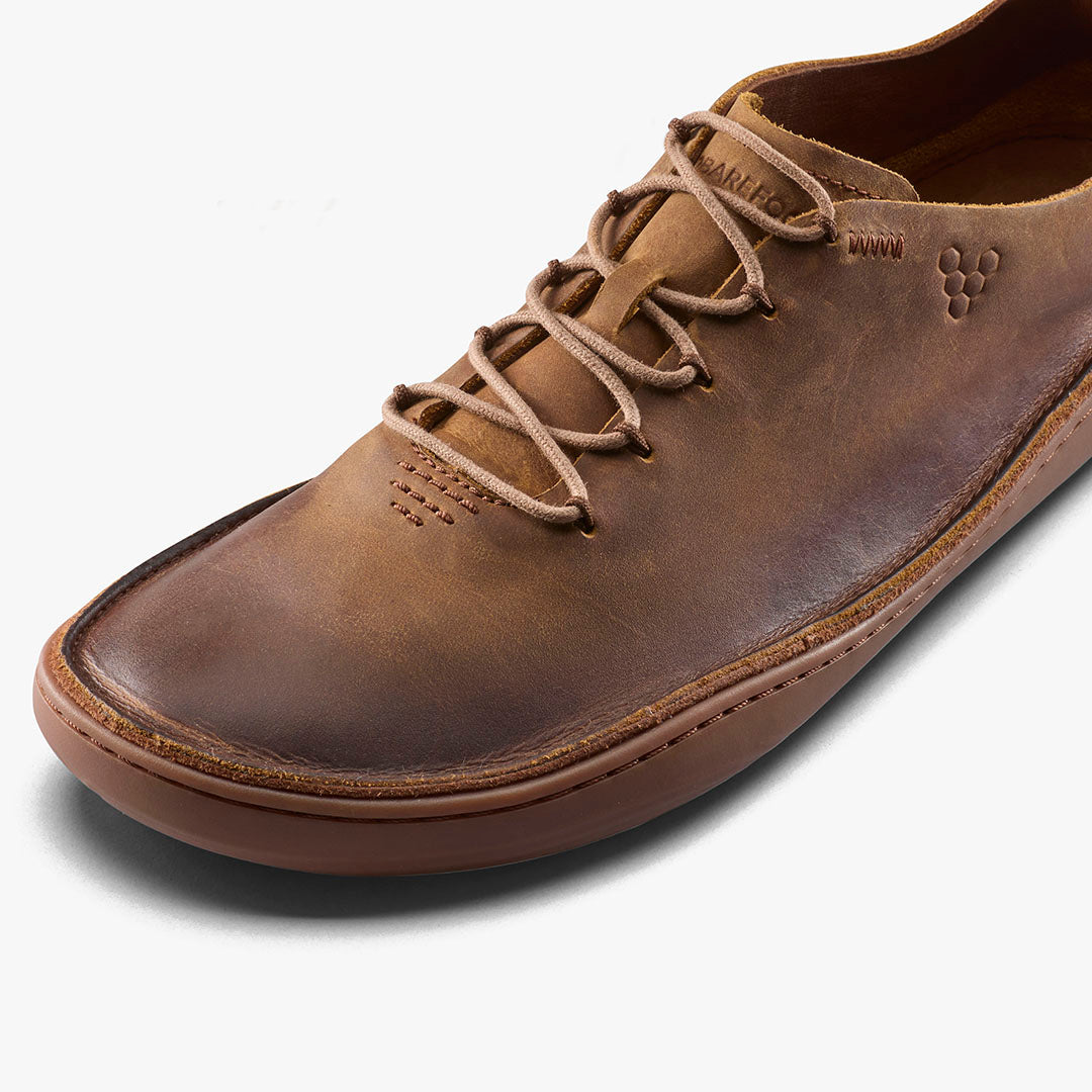 Vivobarefoot Sensus Moc Lace Up Leather Mens – Dark Tan