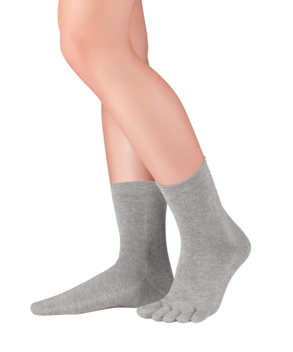 Knitido Dr. Foot Silver Protect Midi - Ankle Toe Socks - Light Grey 