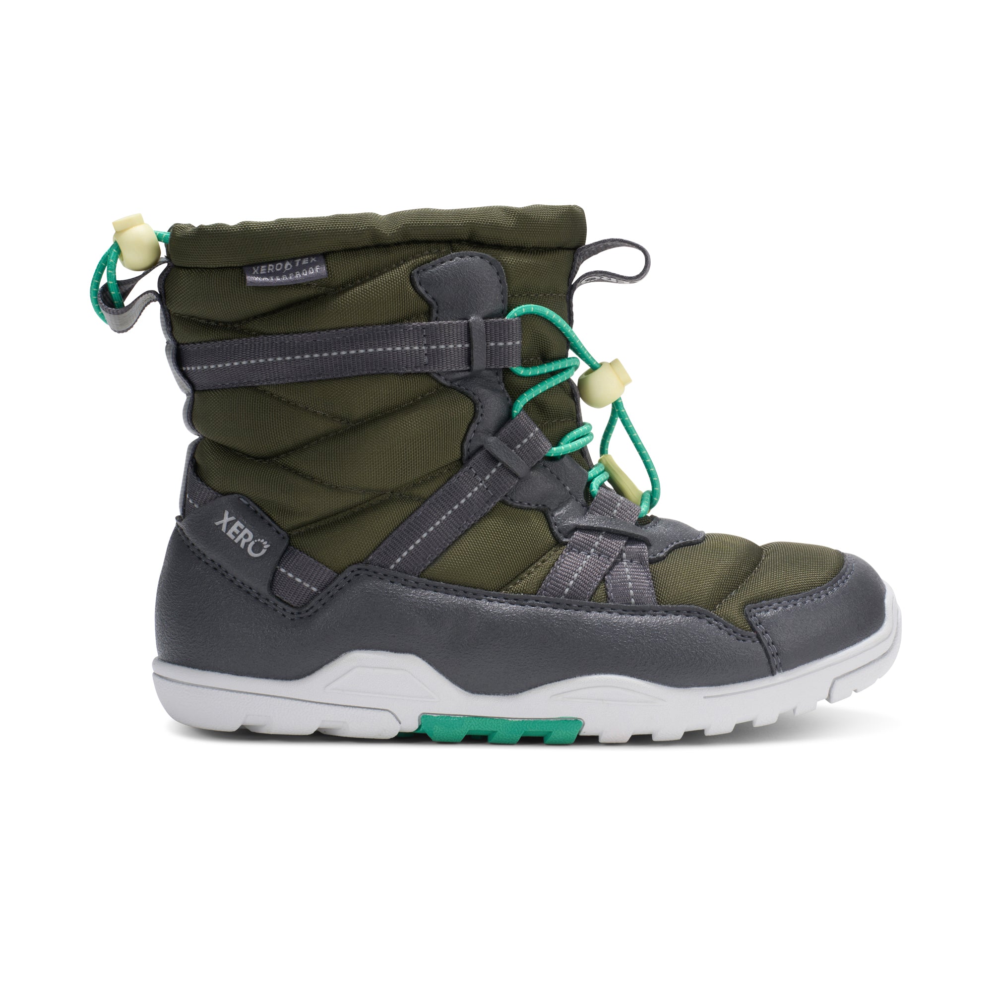 Xero Shoes Alpine Pull On Little Kids – Army-Green