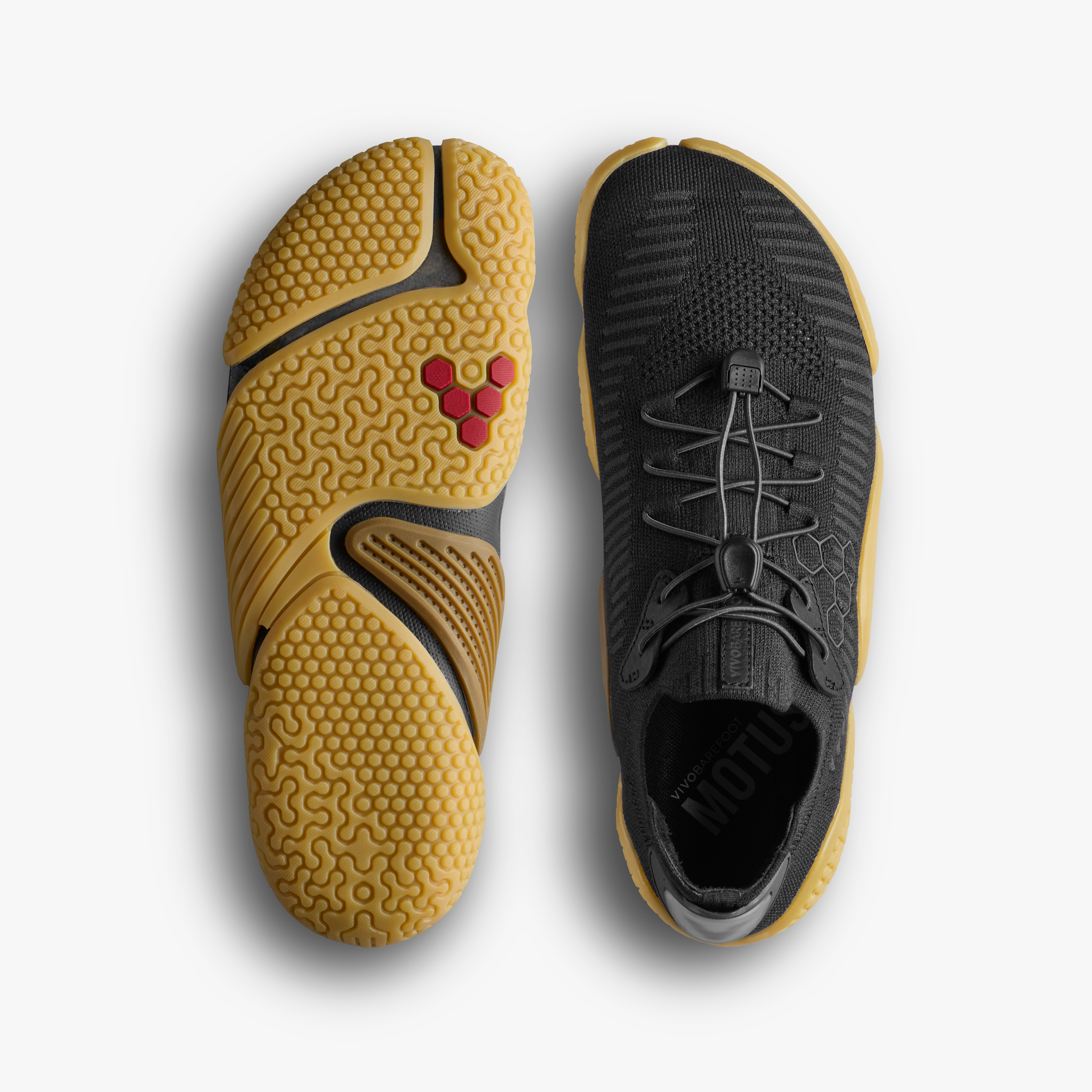 Vivobarefoot Motus Flex Natural Mens Obsidian - Sole and top view