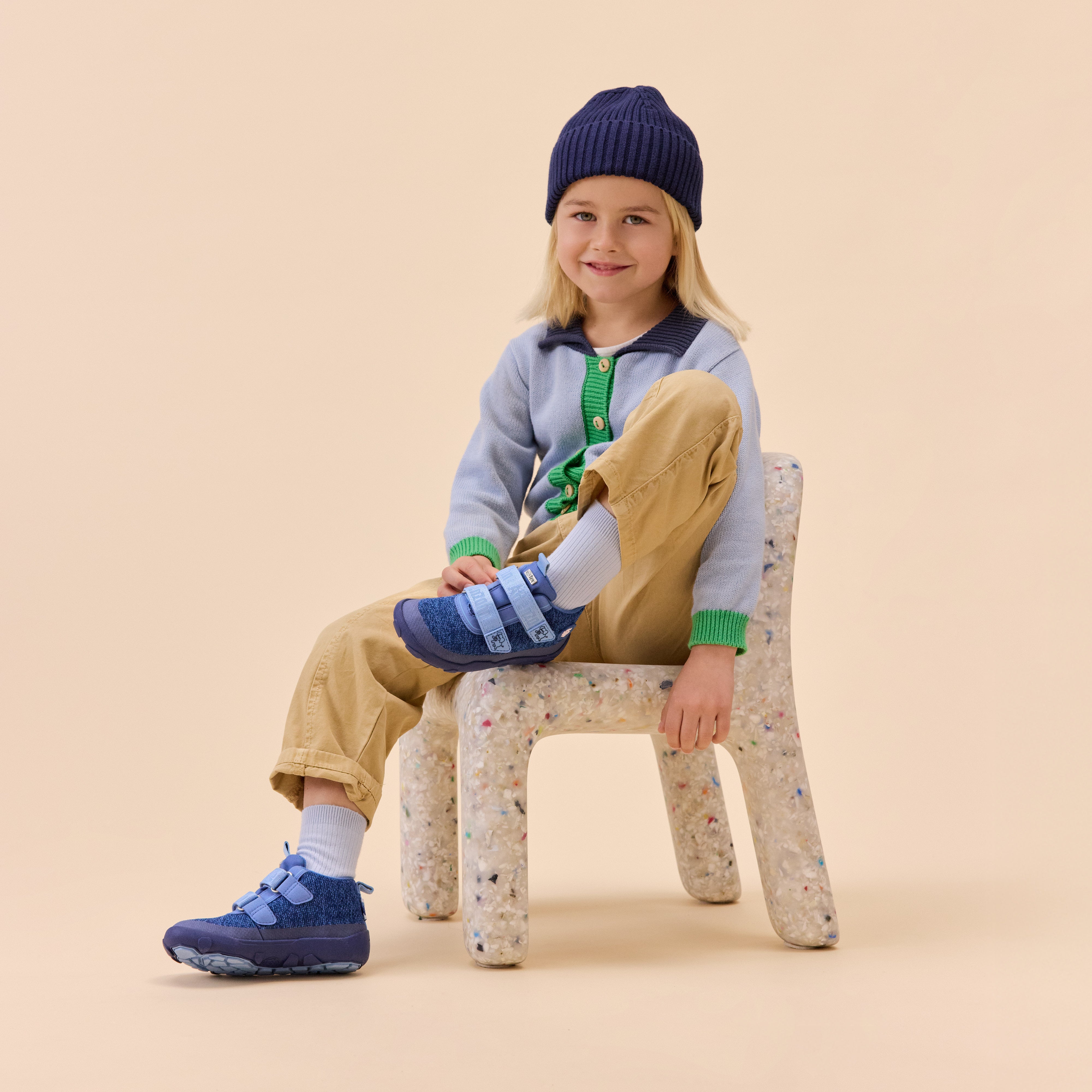 Affenzahn Low Boot Knit Happy – Elephant